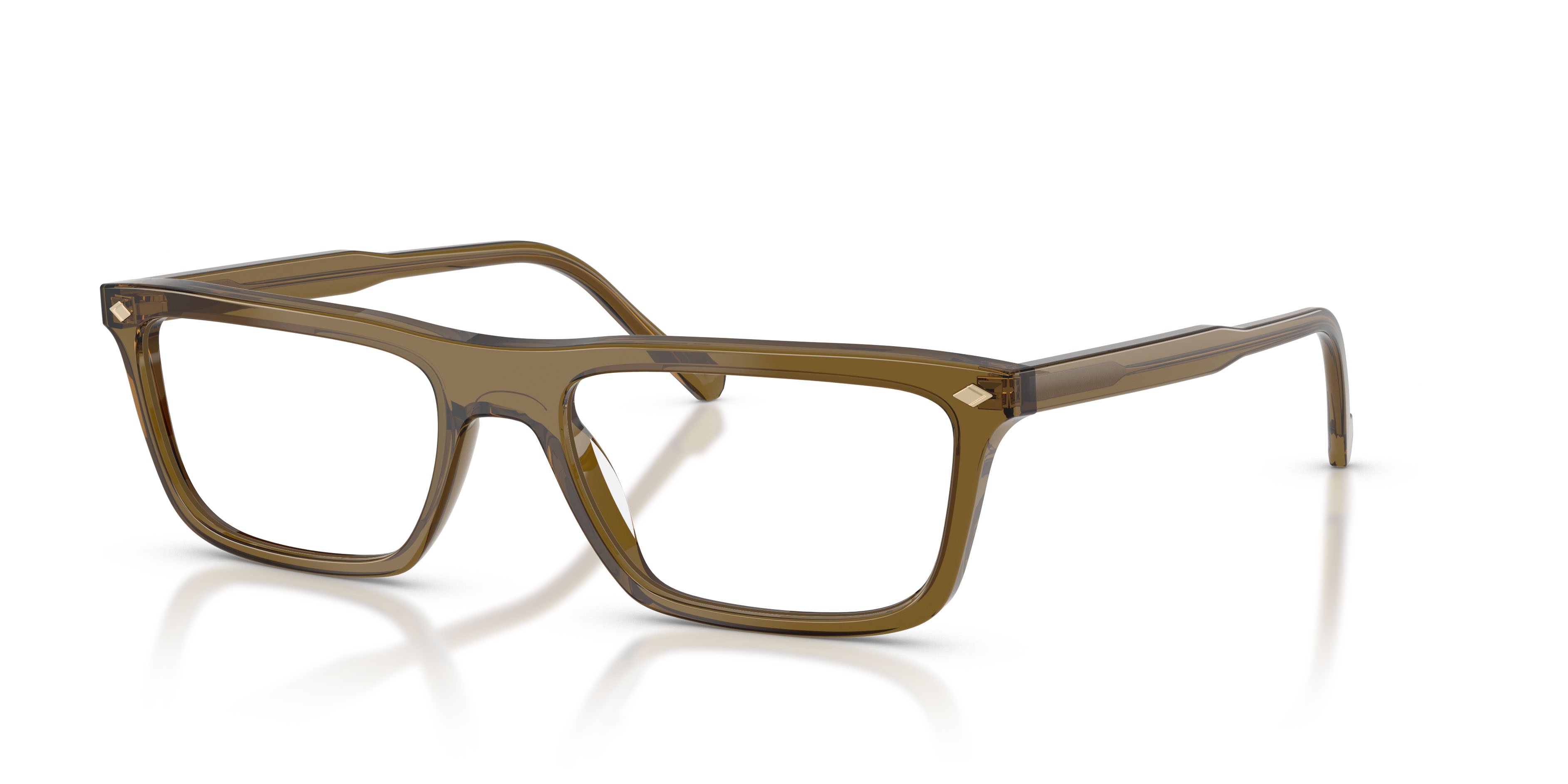 Eyeglasses Vogue VO 5686 (3260) color verde oliva trasparente shape square lenses lente demo