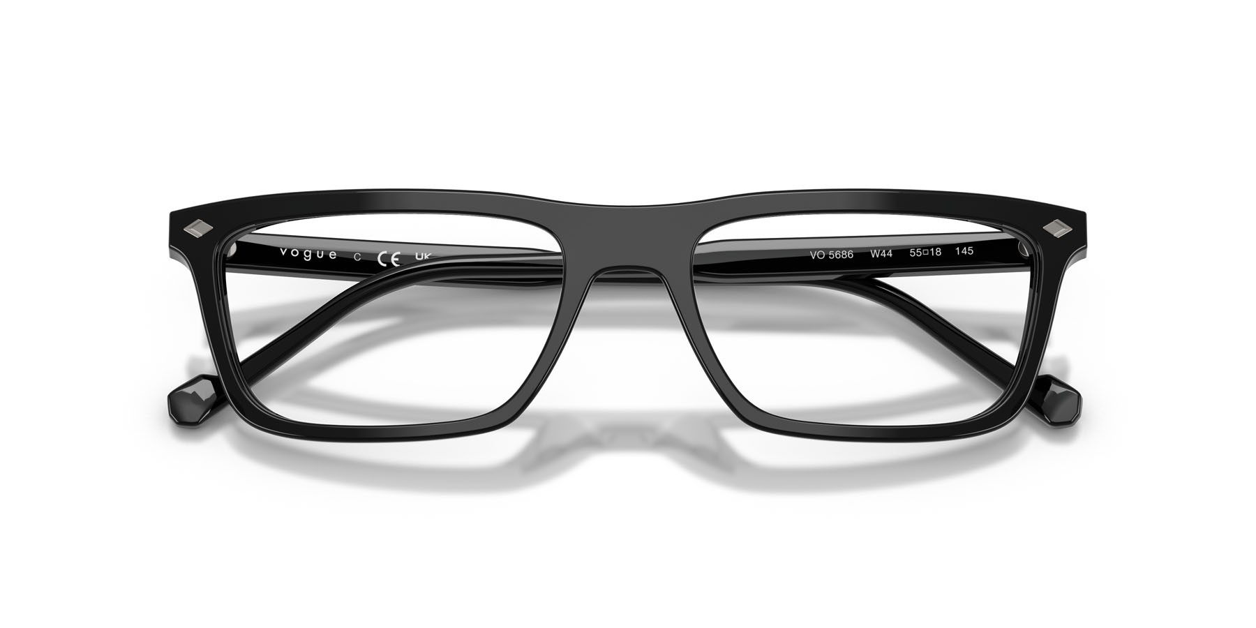 Eyeglasses Vogue VO 5686 (W44) color nero shape square lenses lente demo