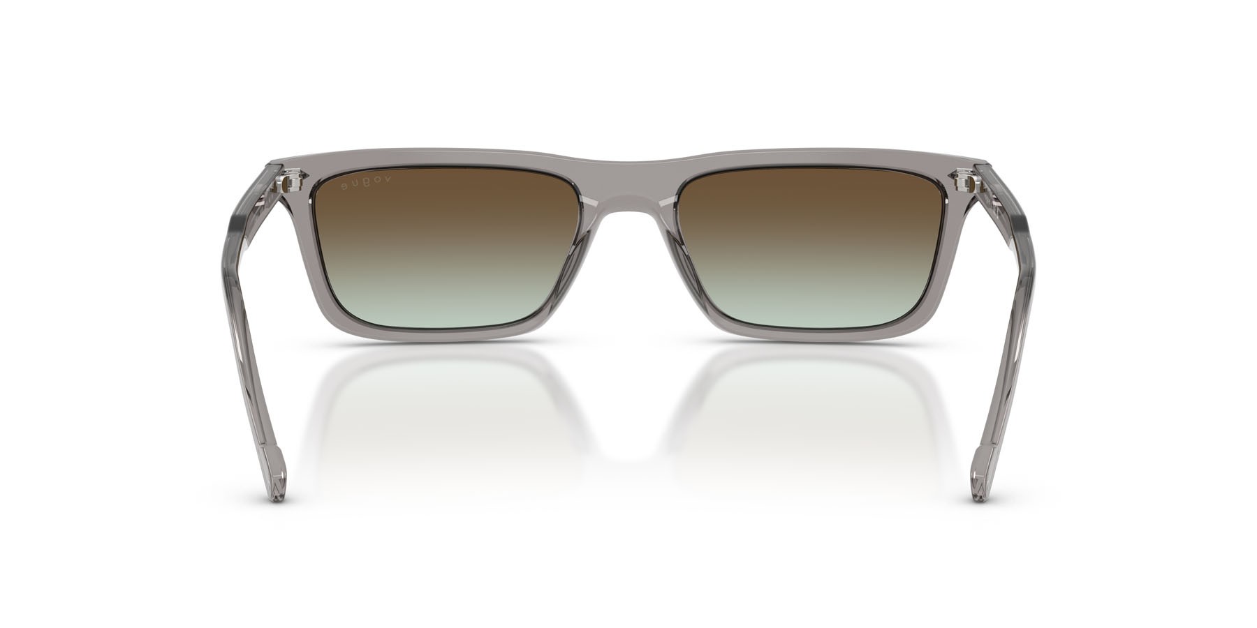 Occhiali da sole Vogue VO 5687S (2820E8) colore grigio trasparente forma quadrato lenti verde sfumato marrone