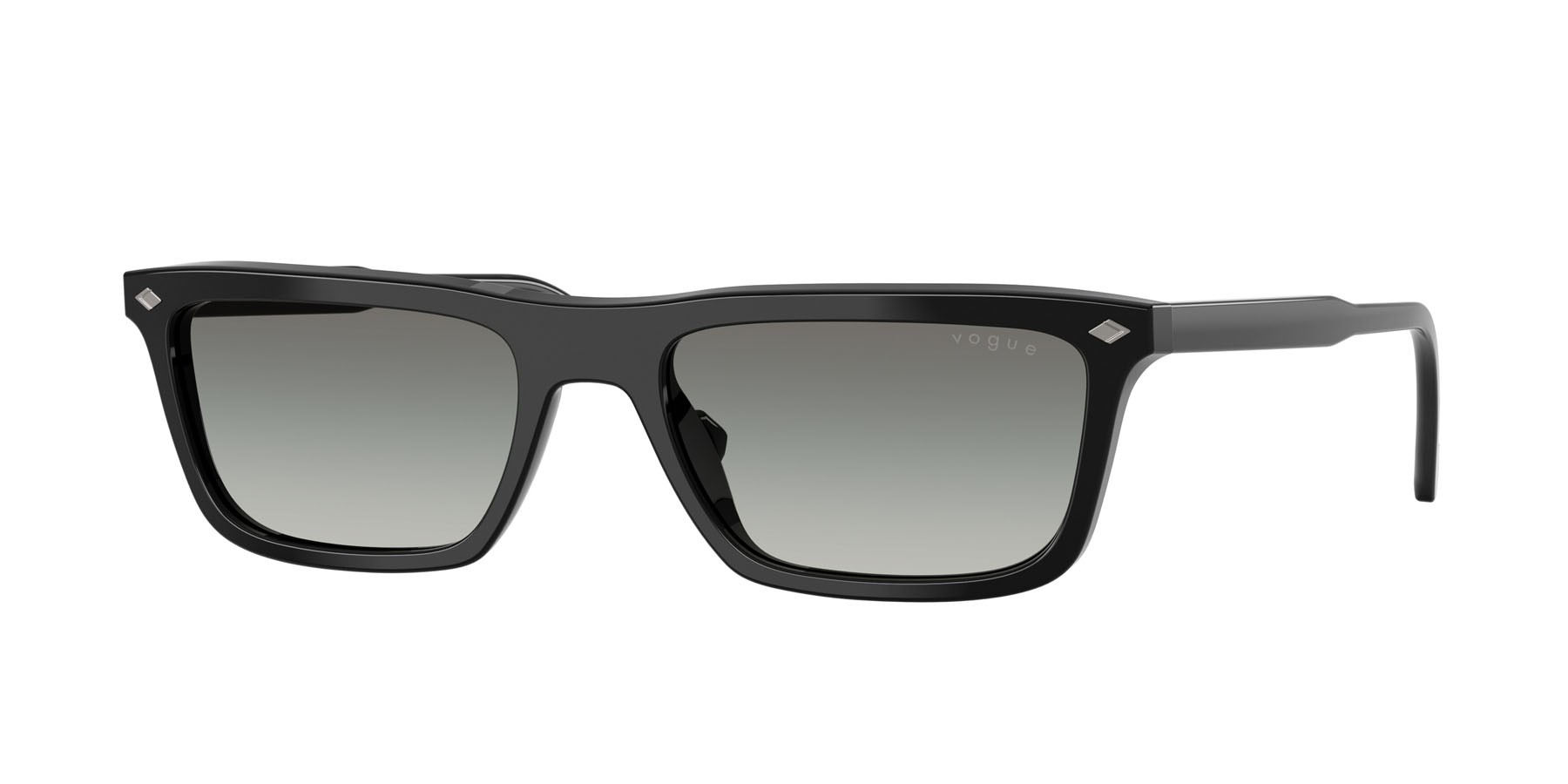 Occhiali da sole Vogue VO 5687S (W44/11) colore nero forma quadrato lenti grigio sfumato