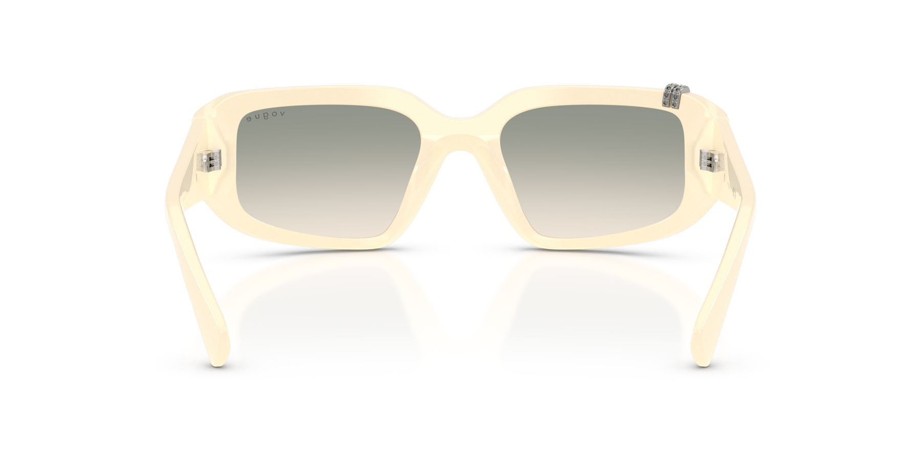 Sunglasses Vogue VO 5688SB (31672C) color full ivory shape irregular lenses marrone chiaro sfumato verde chiaro