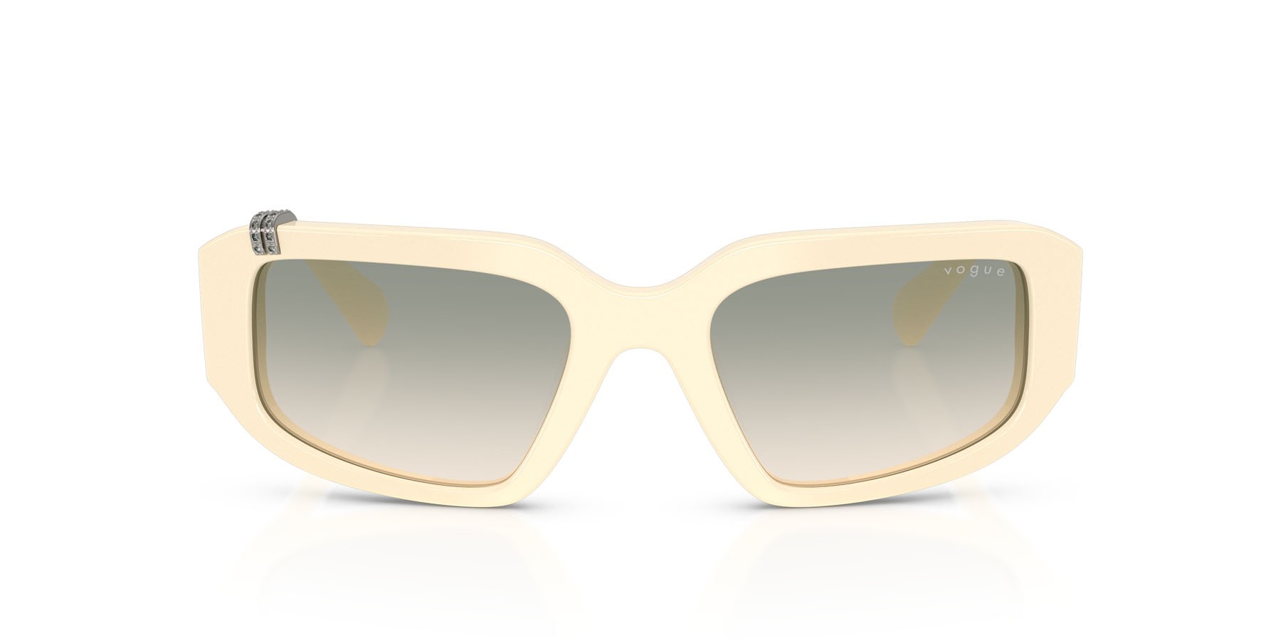 Sunglasses Vogue VO 5688SB (31672C) color full ivory shape irregular lenses marrone chiaro sfumato verde chiaro