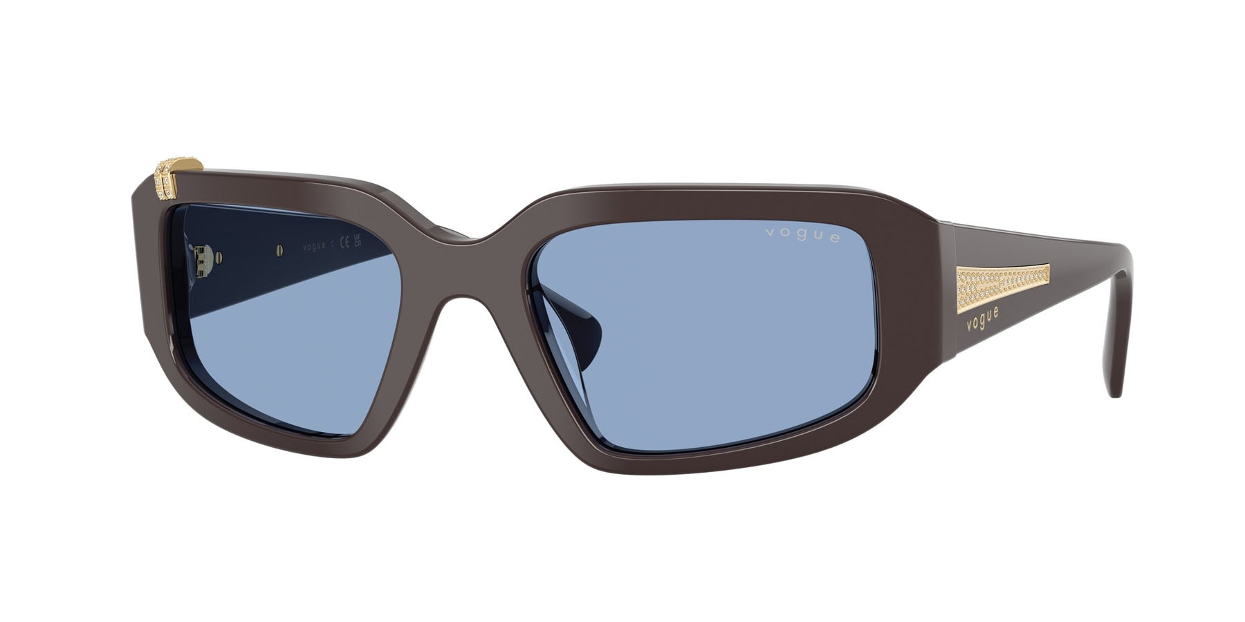Sunglasses Vogue VO 5688SB (326972) color caffe latte shape irregular lenses azzurro