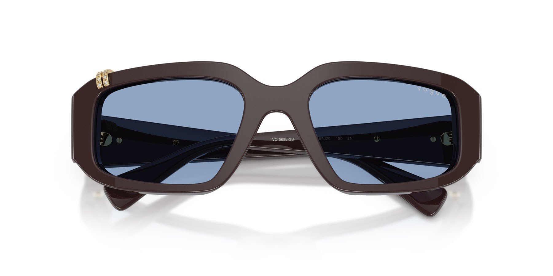 Sunglasses Vogue VO 5688SB (326972) color caffe latte shape irregular lenses azzurro