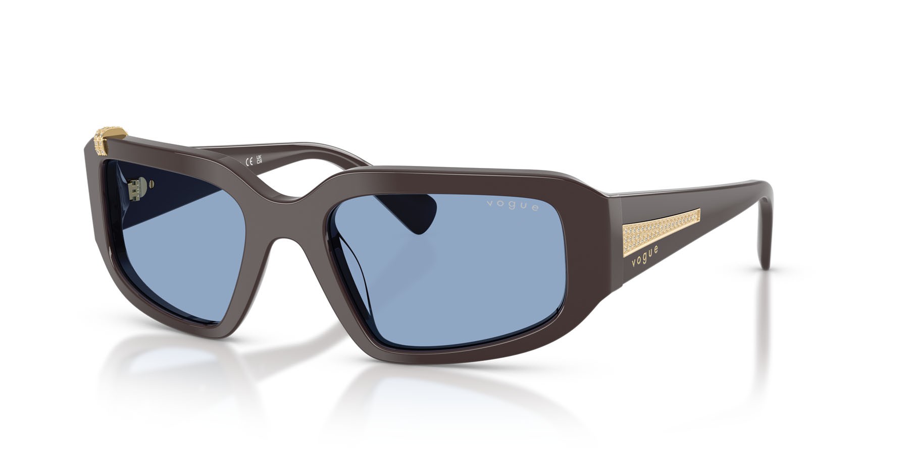 Sunglasses Vogue VO 5688SB (326972) color caffe latte shape irregular lenses azzurro