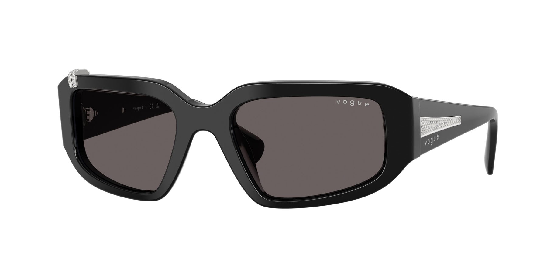 Sunglasses Vogue VO 5688SB (W44/87) color nero shape irregular lenses nero/grigio fumo