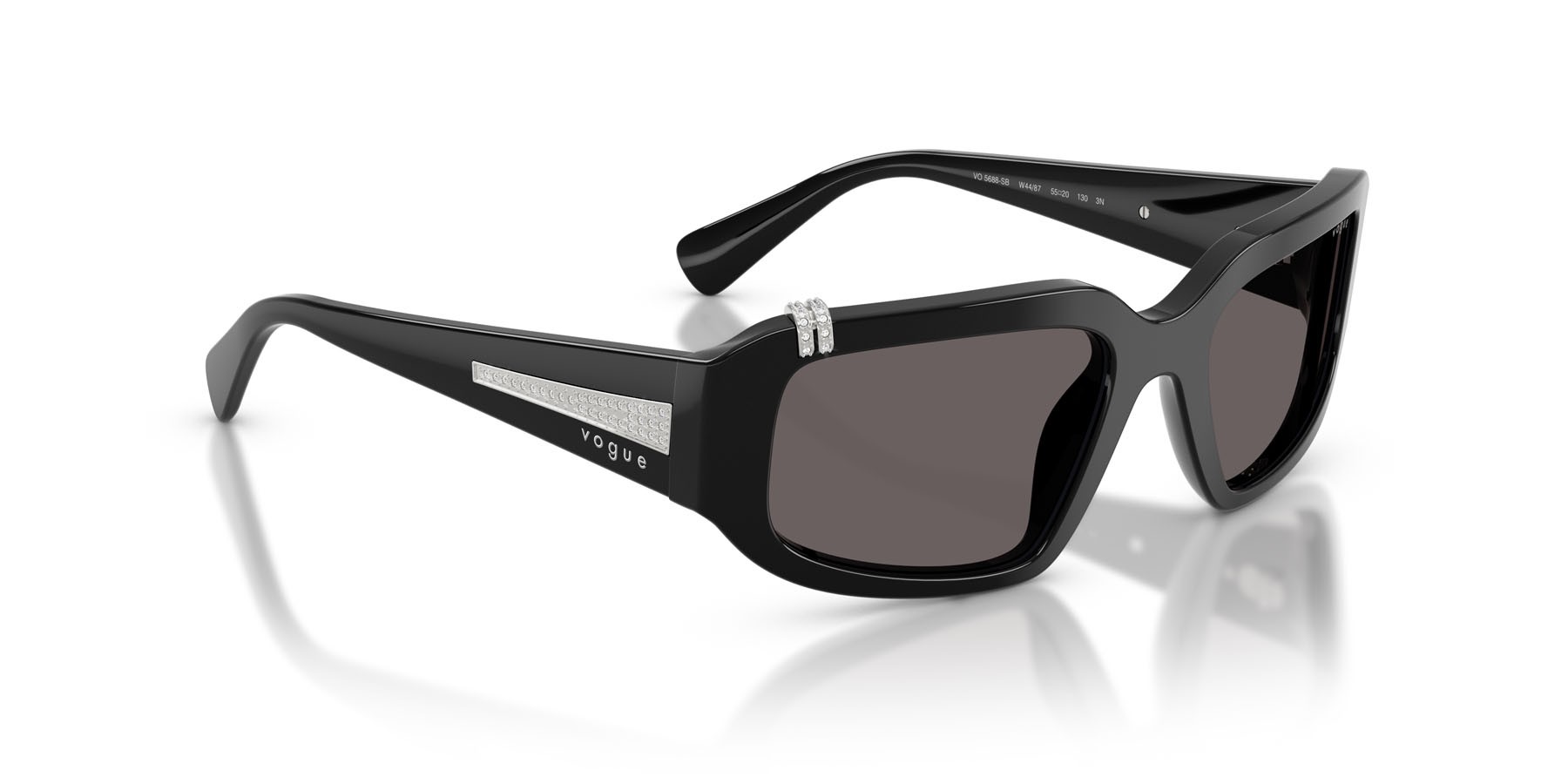 Sunglasses Vogue VO 5688SB (W44/87) color nero shape irregular lenses nero/grigio fumo