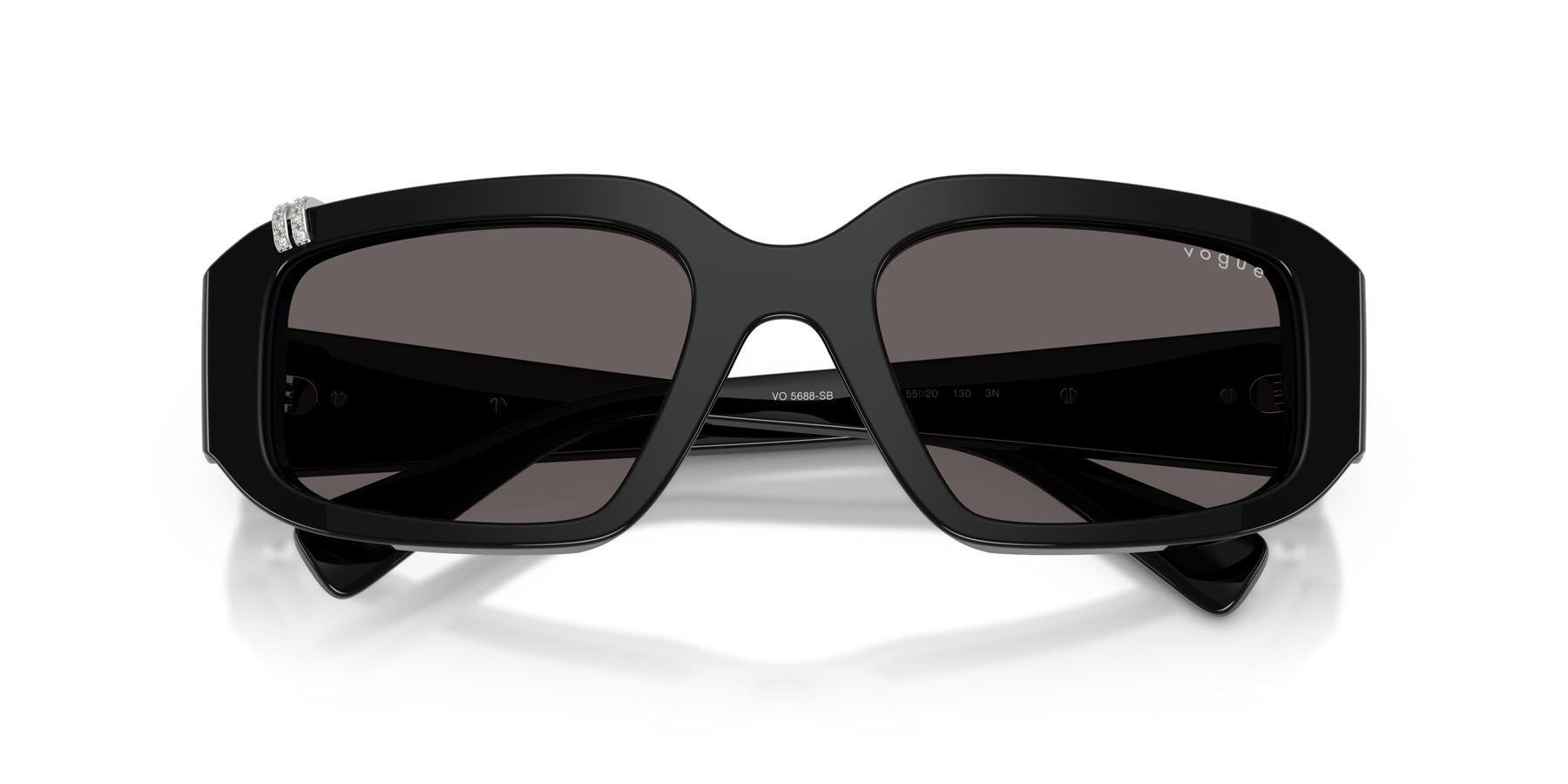Sunglasses Vogue VO 5688SB (W44/87) color nero shape irregular lenses nero/grigio fumo