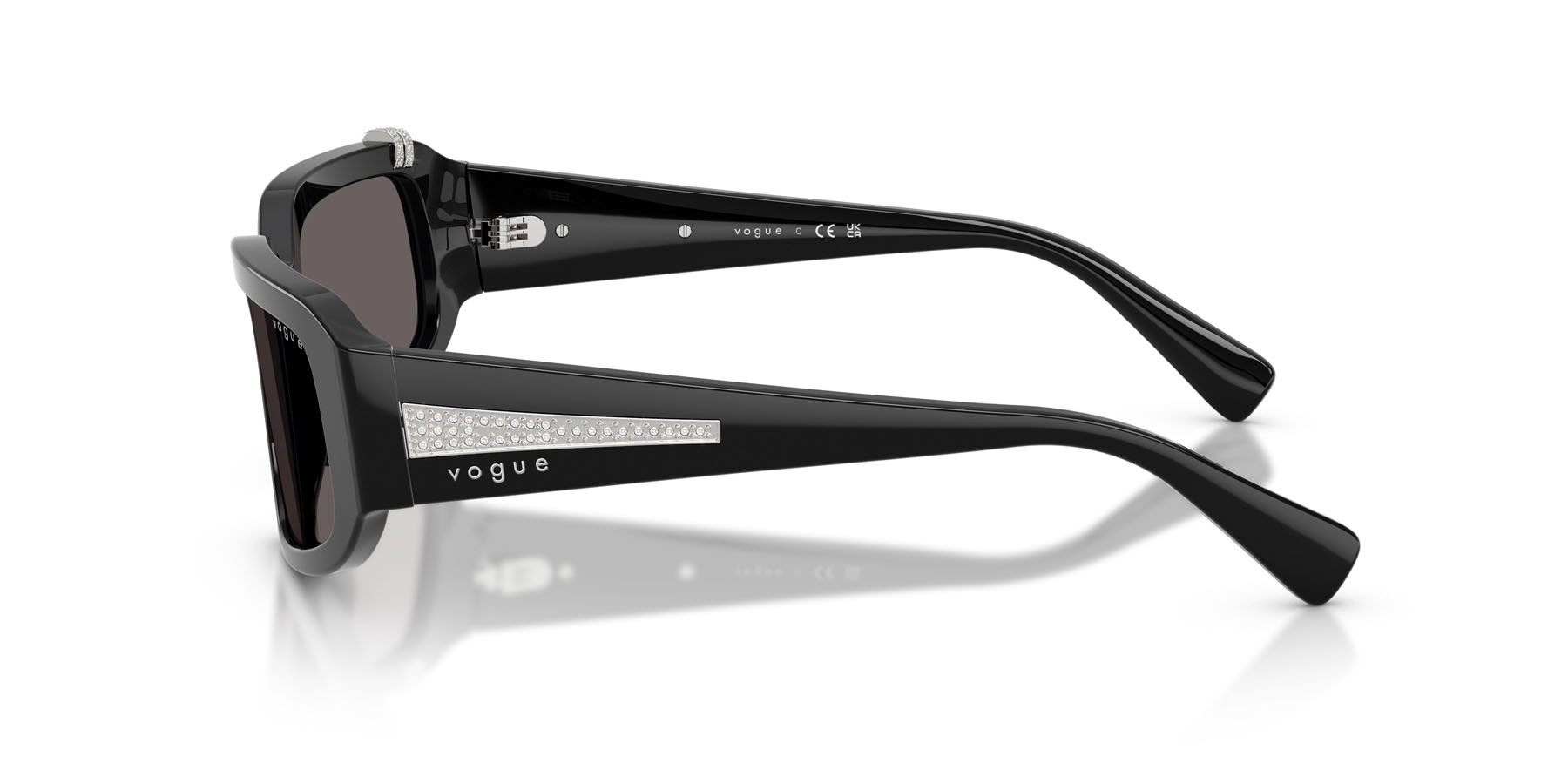 Sunglasses Vogue VO 5688SB (W44/87) color nero shape irregular lenses nero/grigio fumo