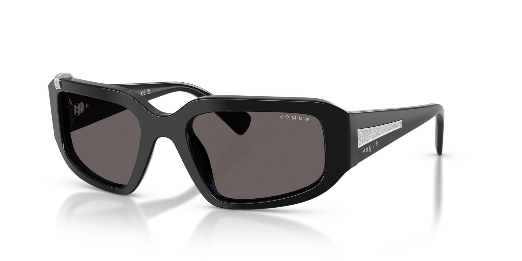 Sunglasses Vogue VO 5688SB (W44/87) color nero shape irregular lenses nero/grigio fumo