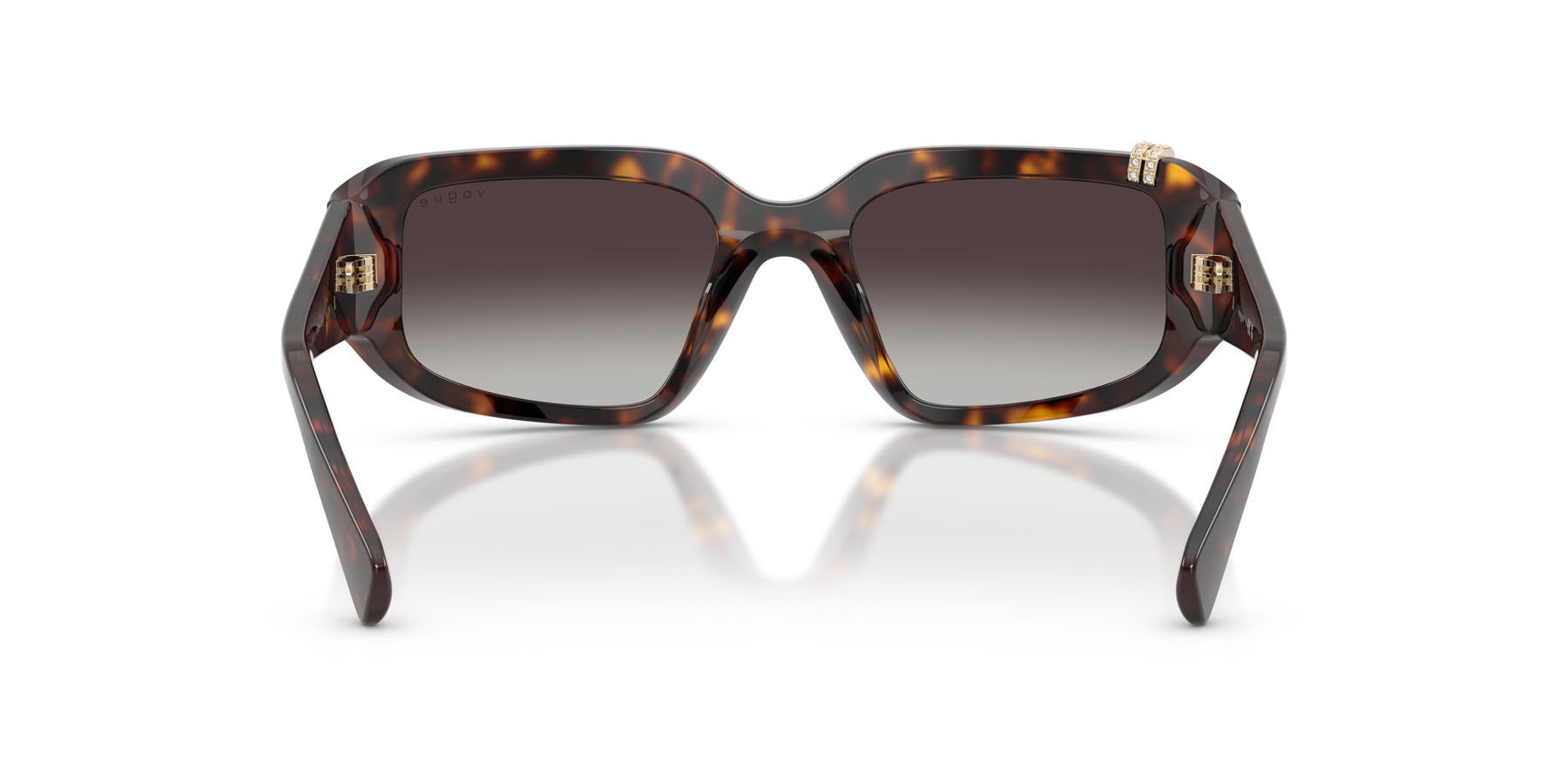 Sunglasses Vogue VO 5688SB (W6568G) color havana scuro shape irregular lenses sfumato grigio