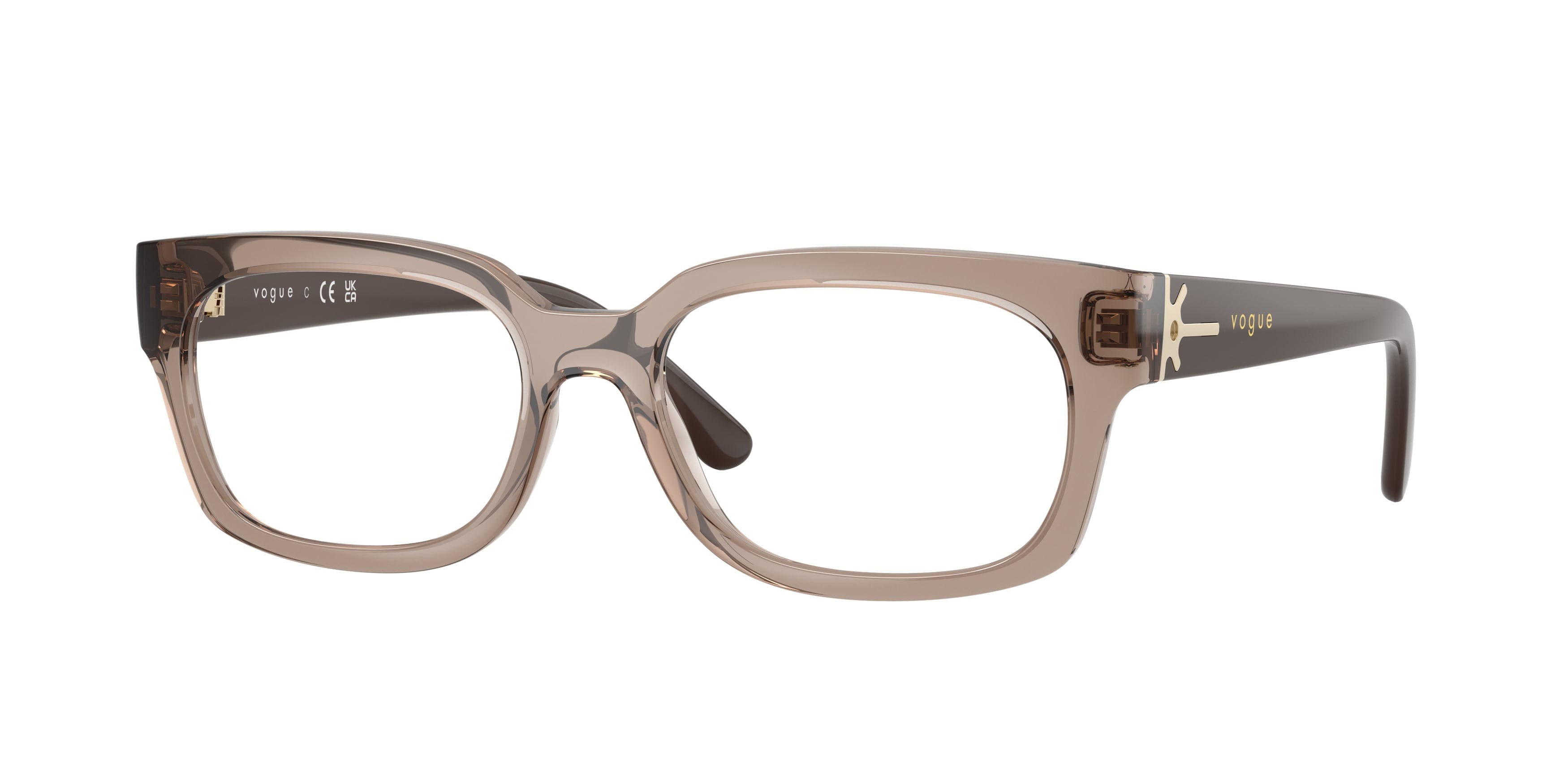 Eyeglasses Vogue VO 5689 (2940) color marrone trasparente shape square lenses lente demo