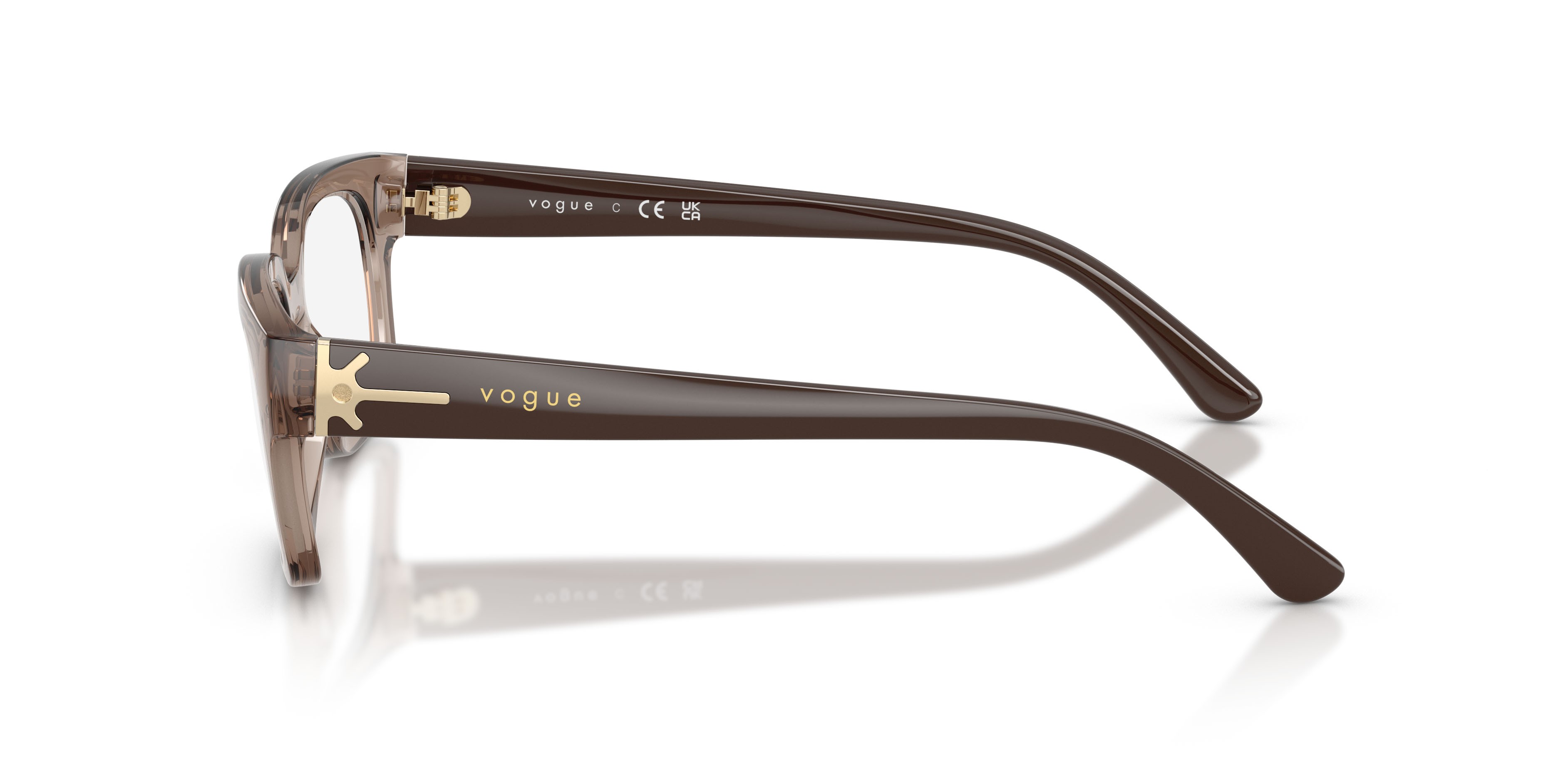Eyeglasses Vogue VO 5689 (2940) color marrone trasparente shape square lenses lente demo