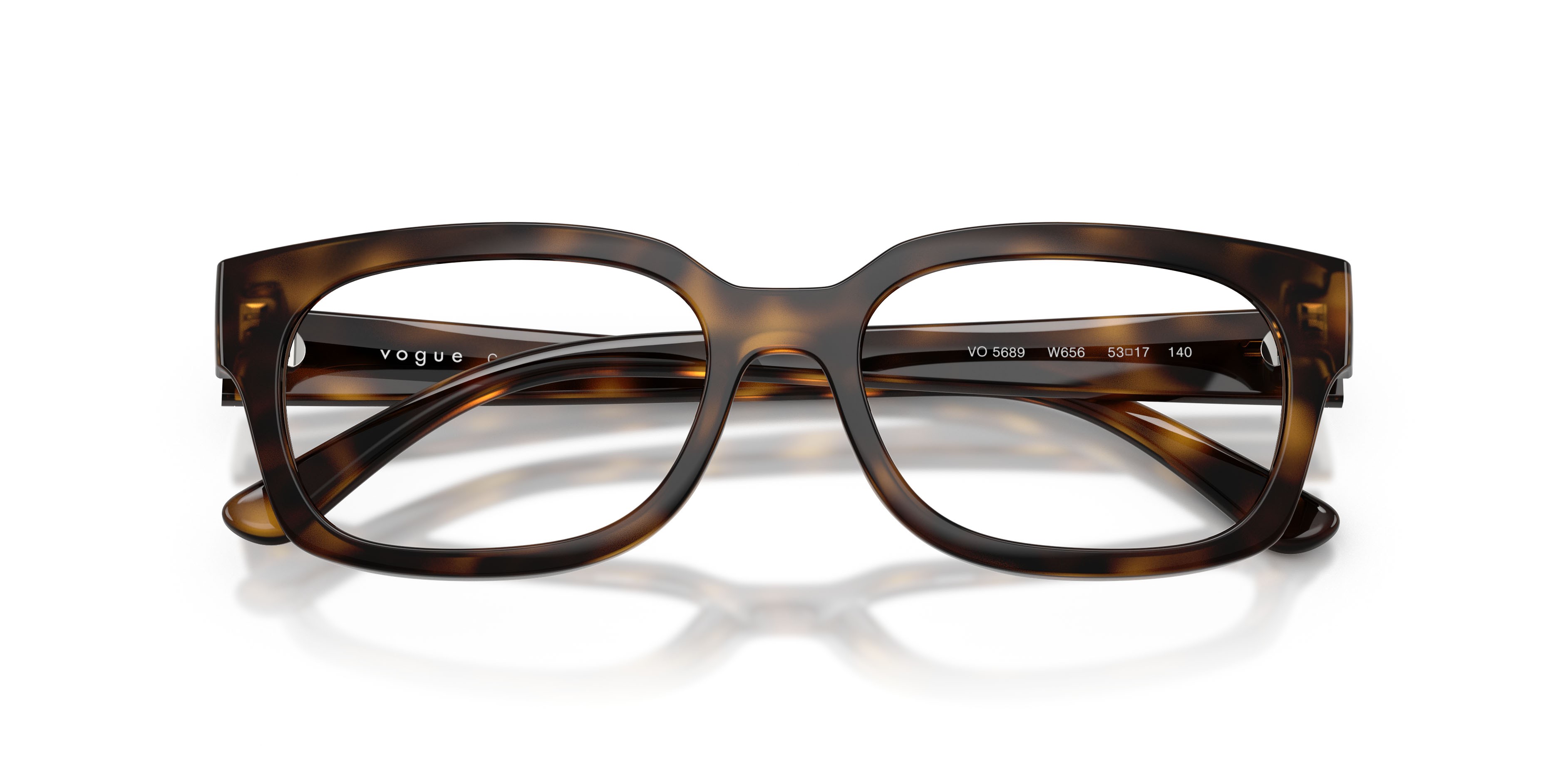 Eyeglasses Vogue VO 5689 (W656) color havana scuro shape square lenses lente demo