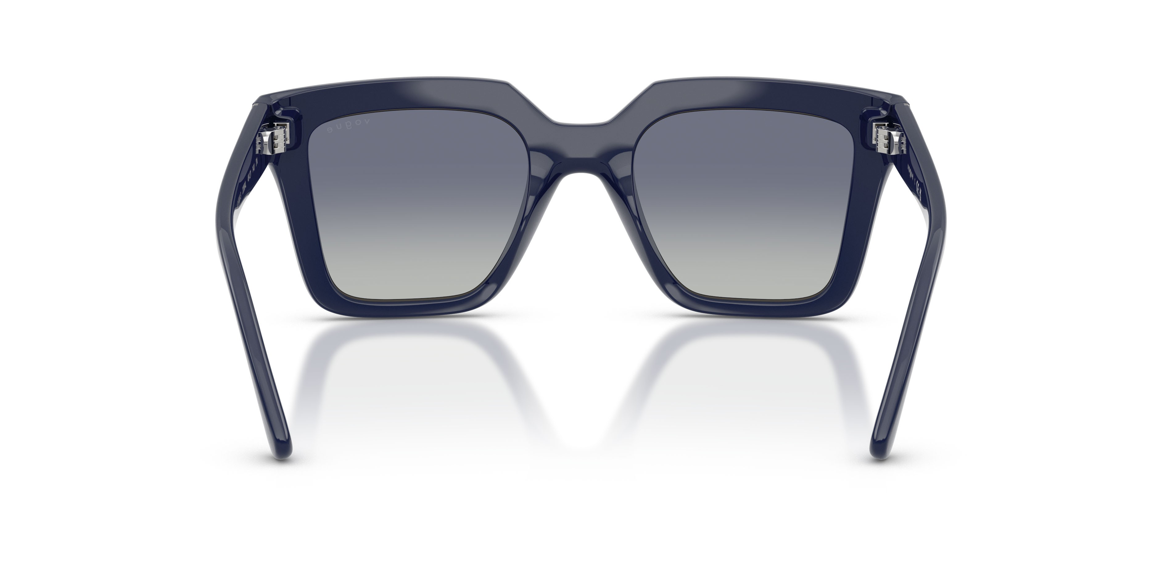 Sunglasses Vogue VO 5690S (22884L) color blu scuro full shape square lenses blu sfumato grigio