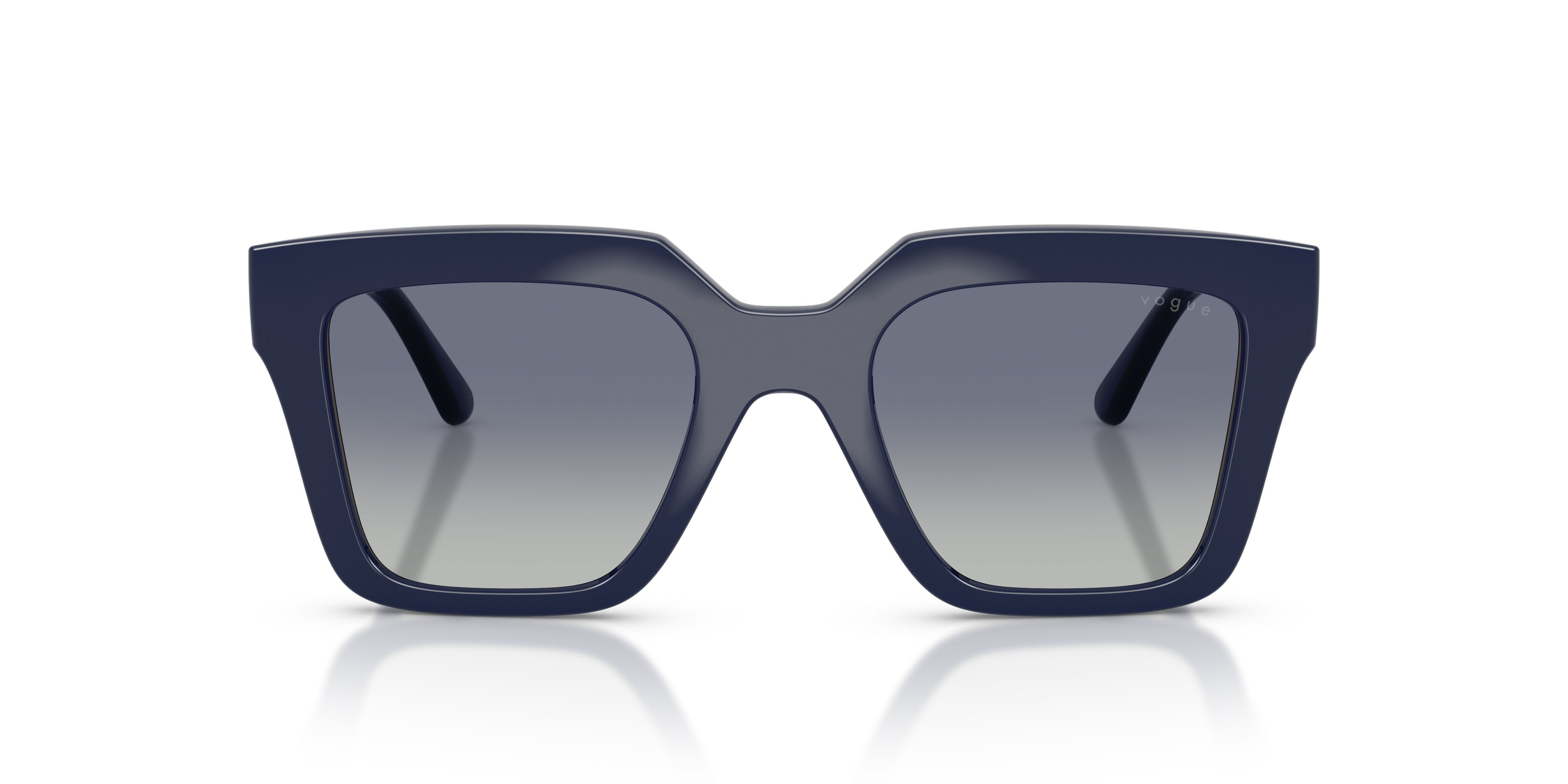 Sunglasses Vogue VO 5690S (22884L) color blu scuro full shape square lenses blu sfumato grigio