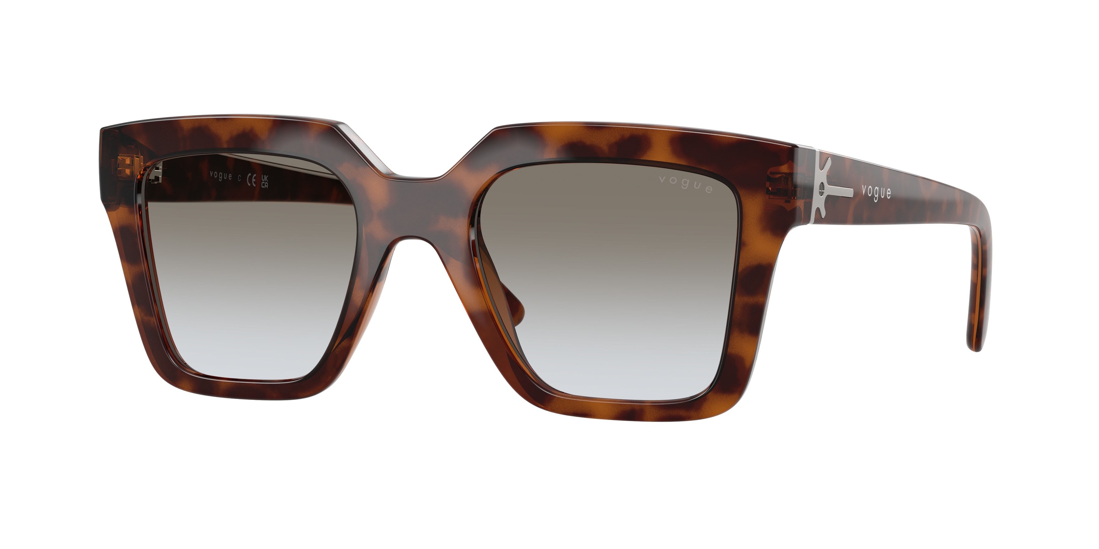 Sunglasses Vogue VO 5690S (23868G) color havana marrone shape square lenses sfumato grigio