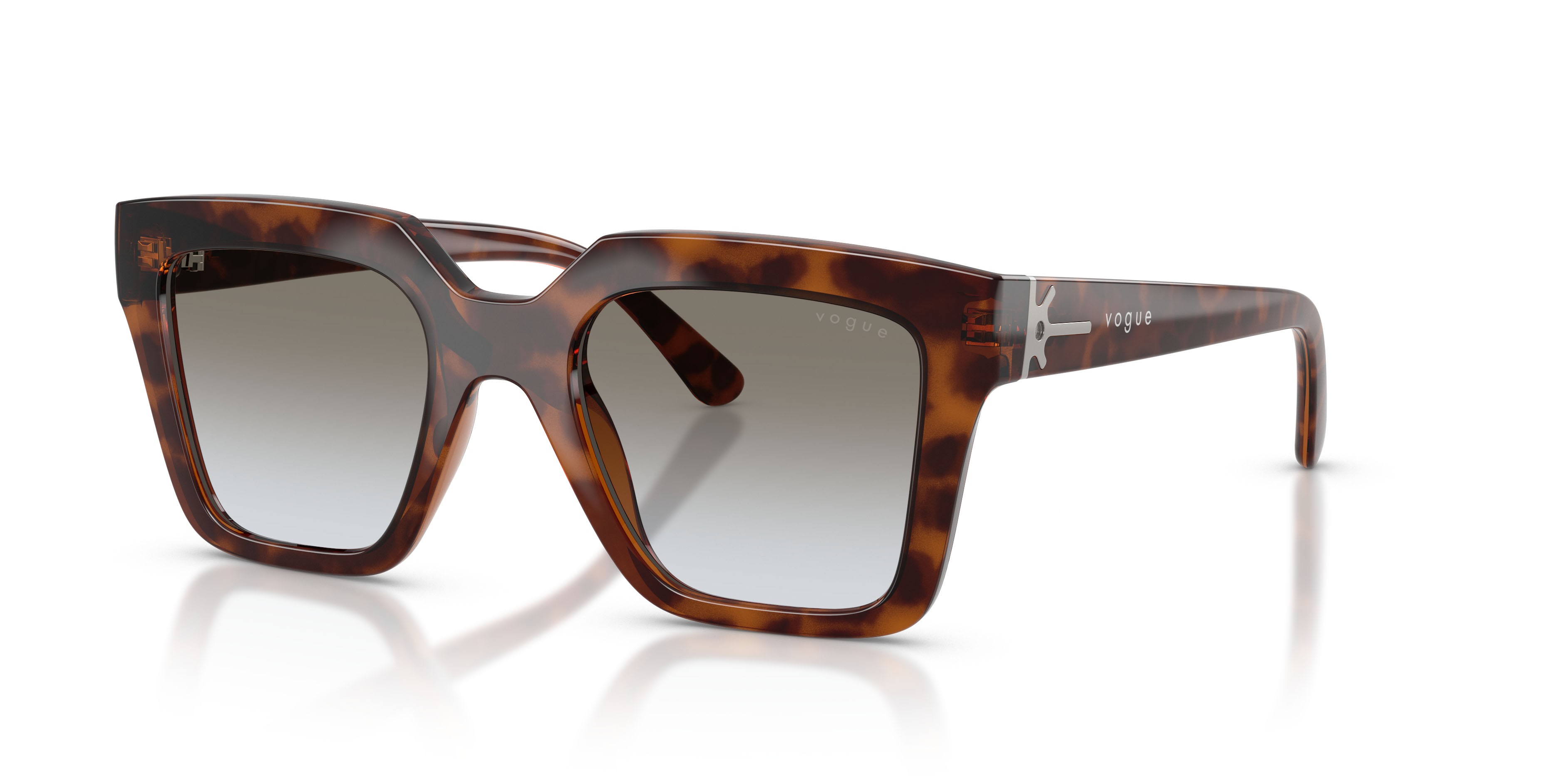 Sunglasses Vogue VO 5690S (23868G) color havana marrone shape square lenses sfumato grigio