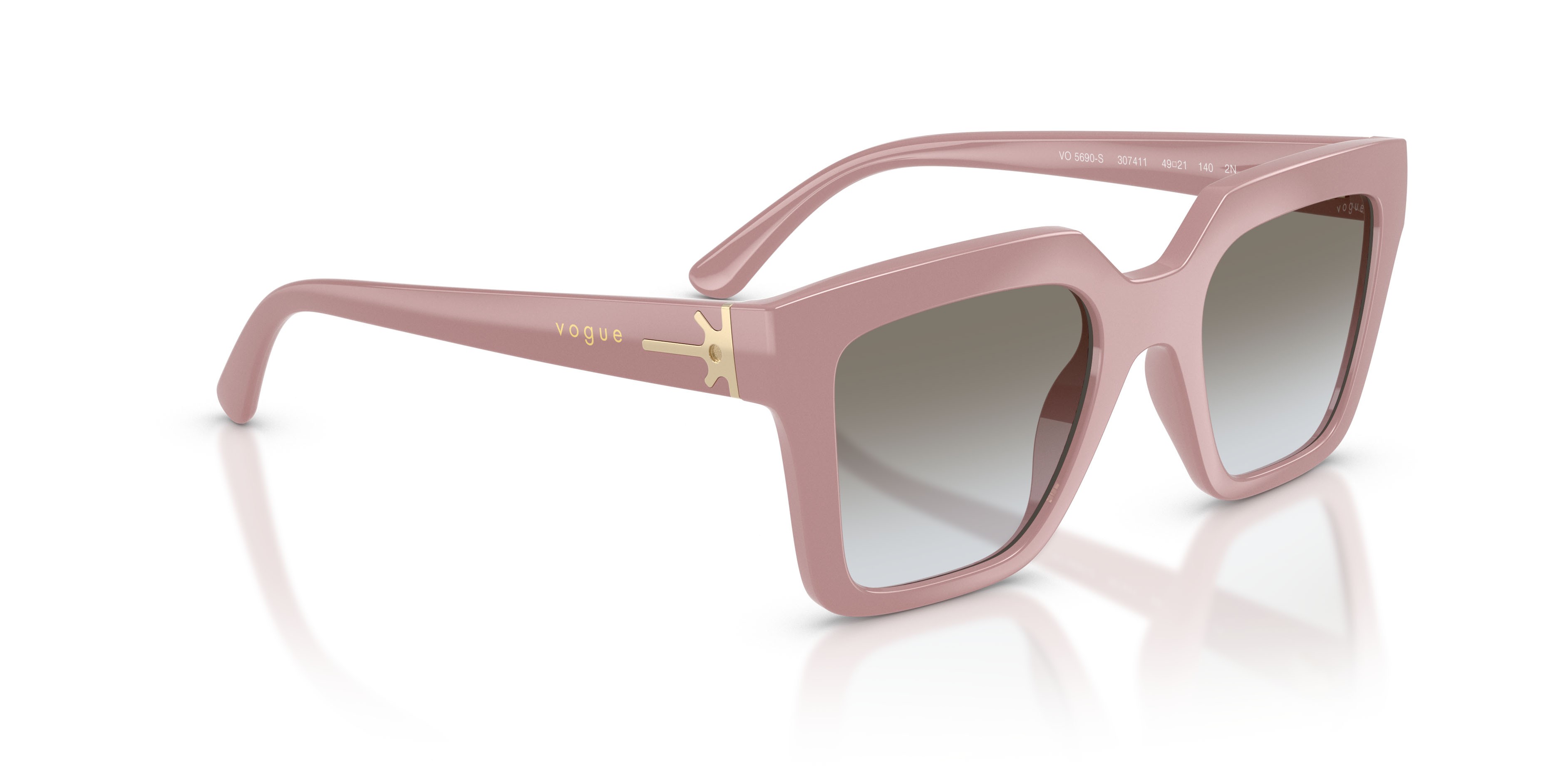 Occhiali da sole Vogue VO 5690S (307411) colore full antique pink forma quadrato lenti marrone/grigio