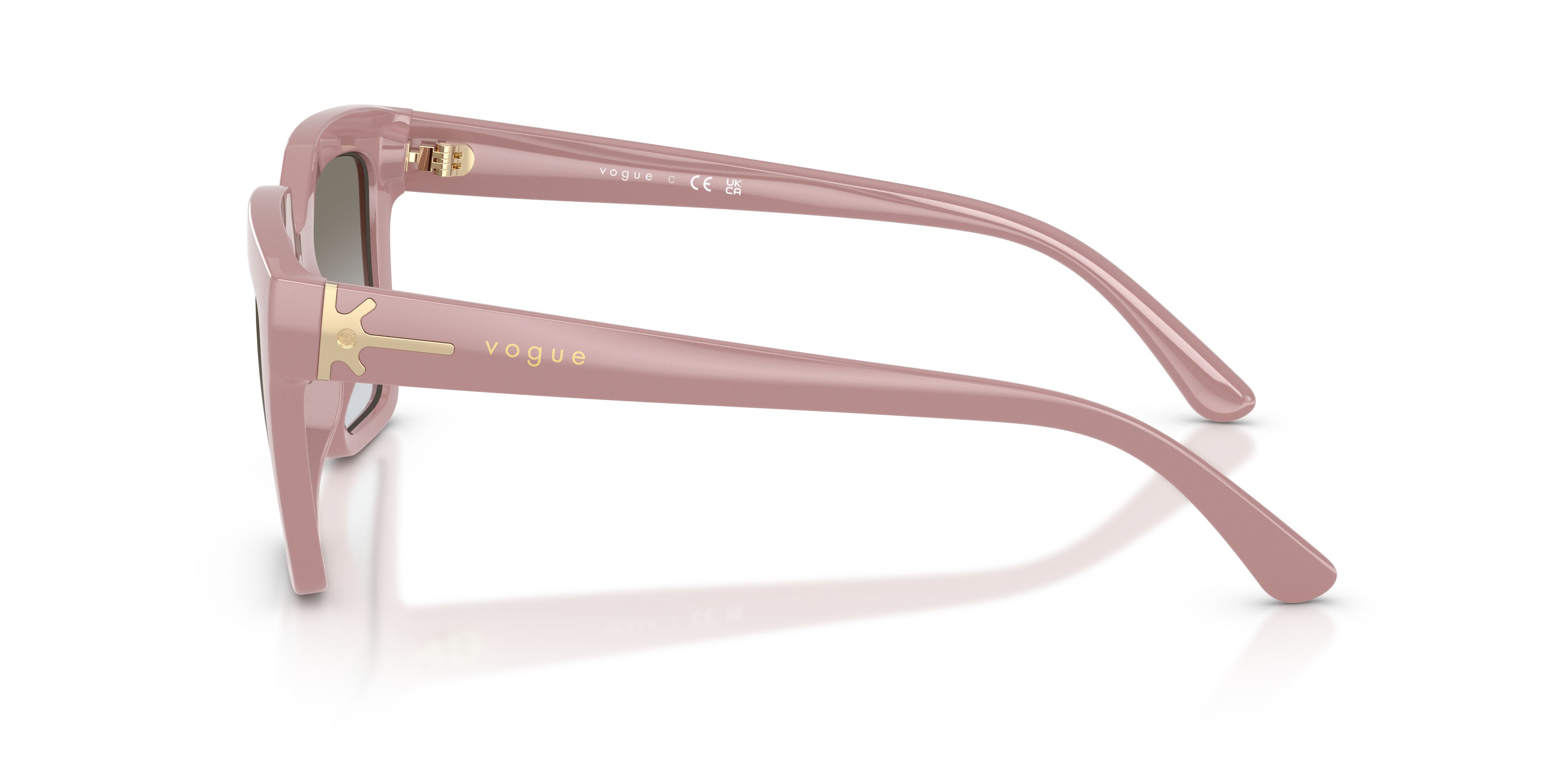 Occhiali da sole Vogue VO 5690S (307411) colore full antique pink forma quadrato lenti marrone/grigio