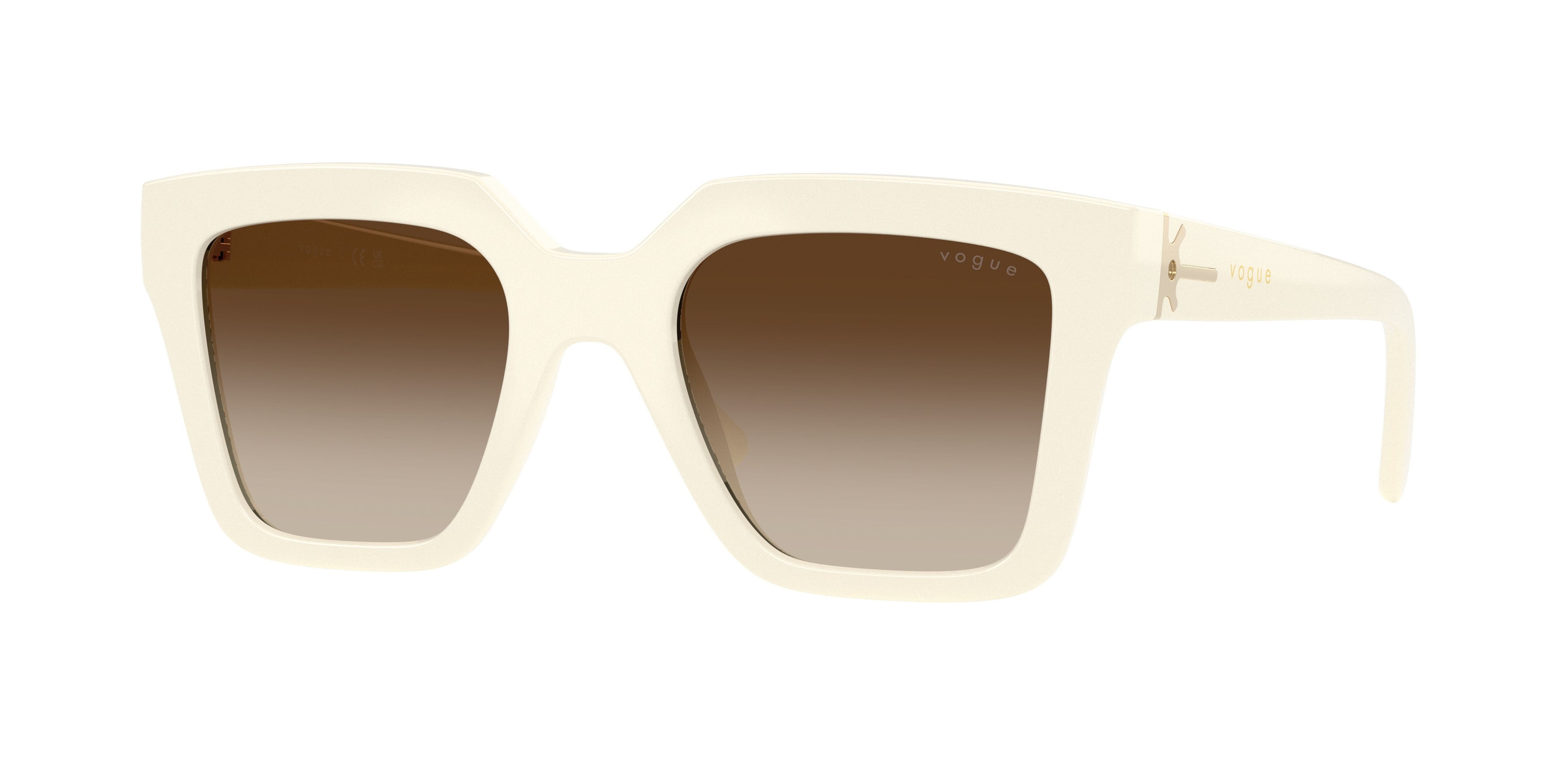 Sunglasses Vogue VO 5690S (316713) color full ivory shape square lenses marrone sfumato