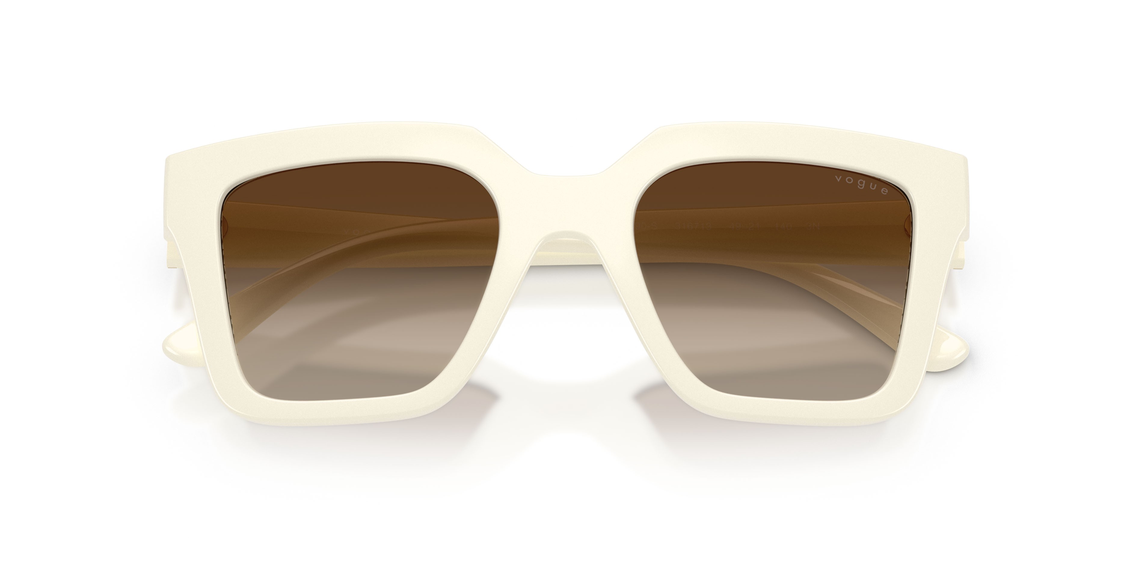 Sunglasses Vogue VO 5690S (316713) color full ivory shape square lenses marrone sfumato
