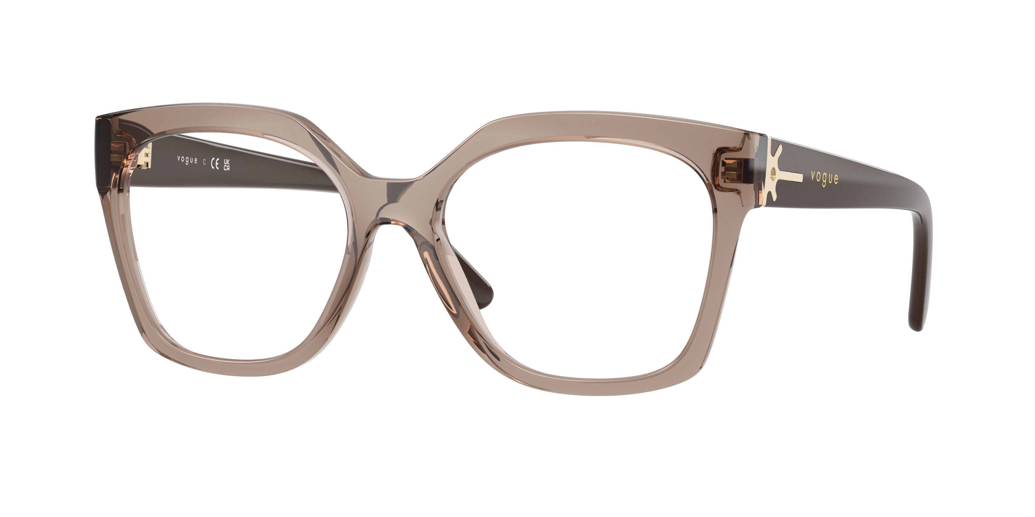 Occhiali da vista Vogue VO 5691 (2940) colore marrone trasparente forma quadrato lenti lente demo