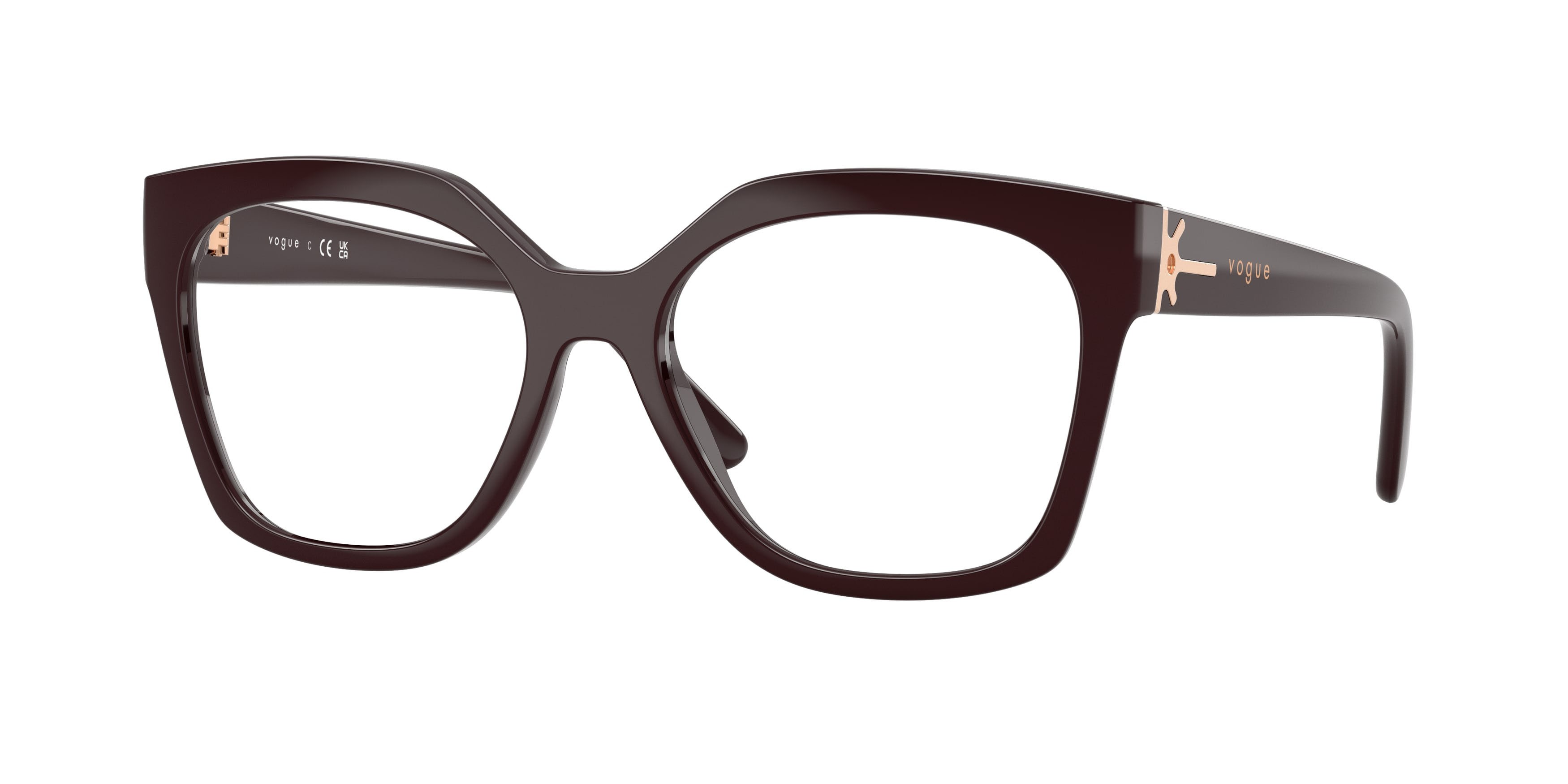 Occhiali da vista Vogue VO 5691 (3288) colore bordeaux full forma quadrato lenti lente demo