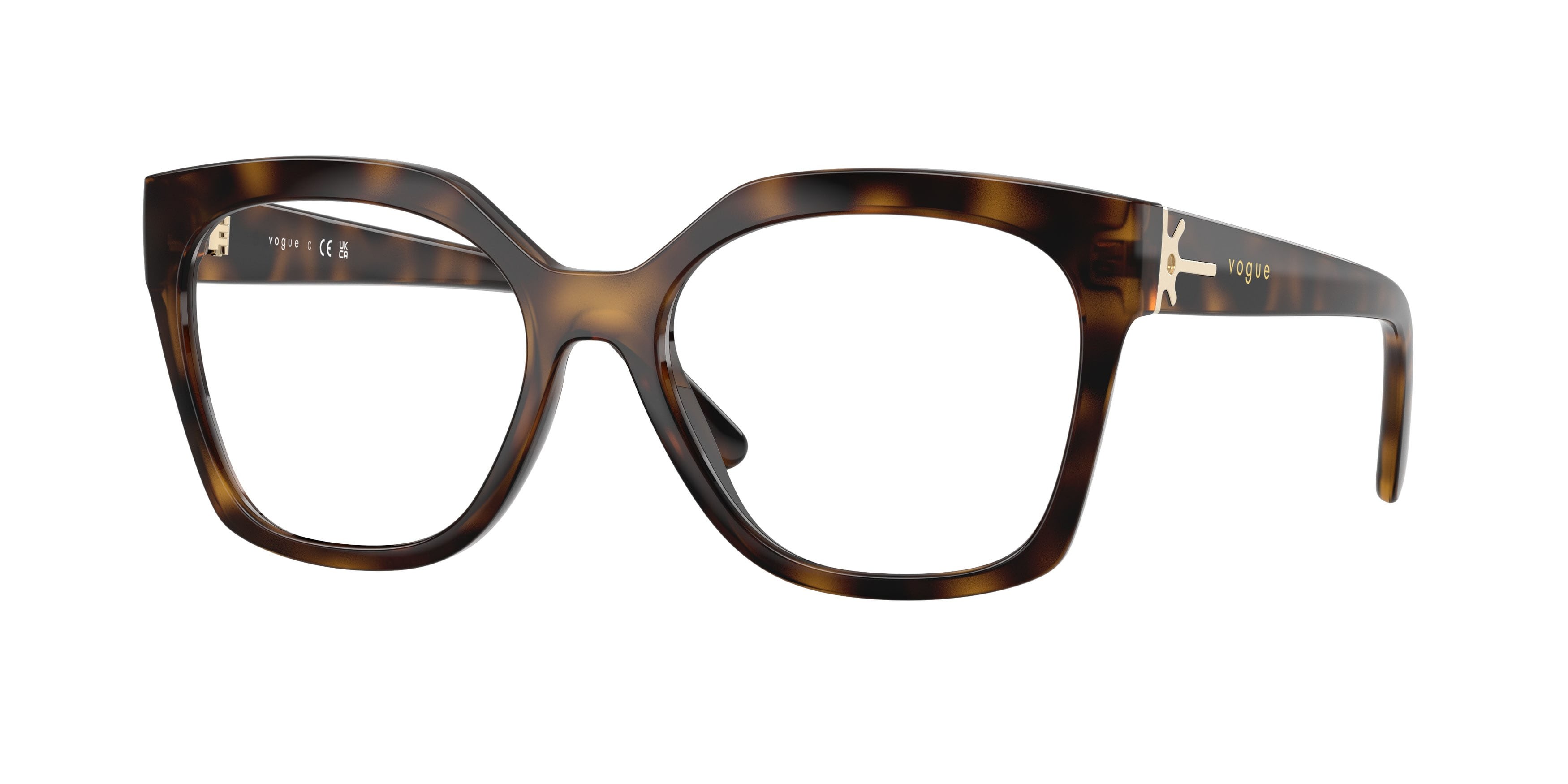 Occhiali da vista Vogue VO 5691 (W656) colore havana scuro forma quadrato lenti lente demo