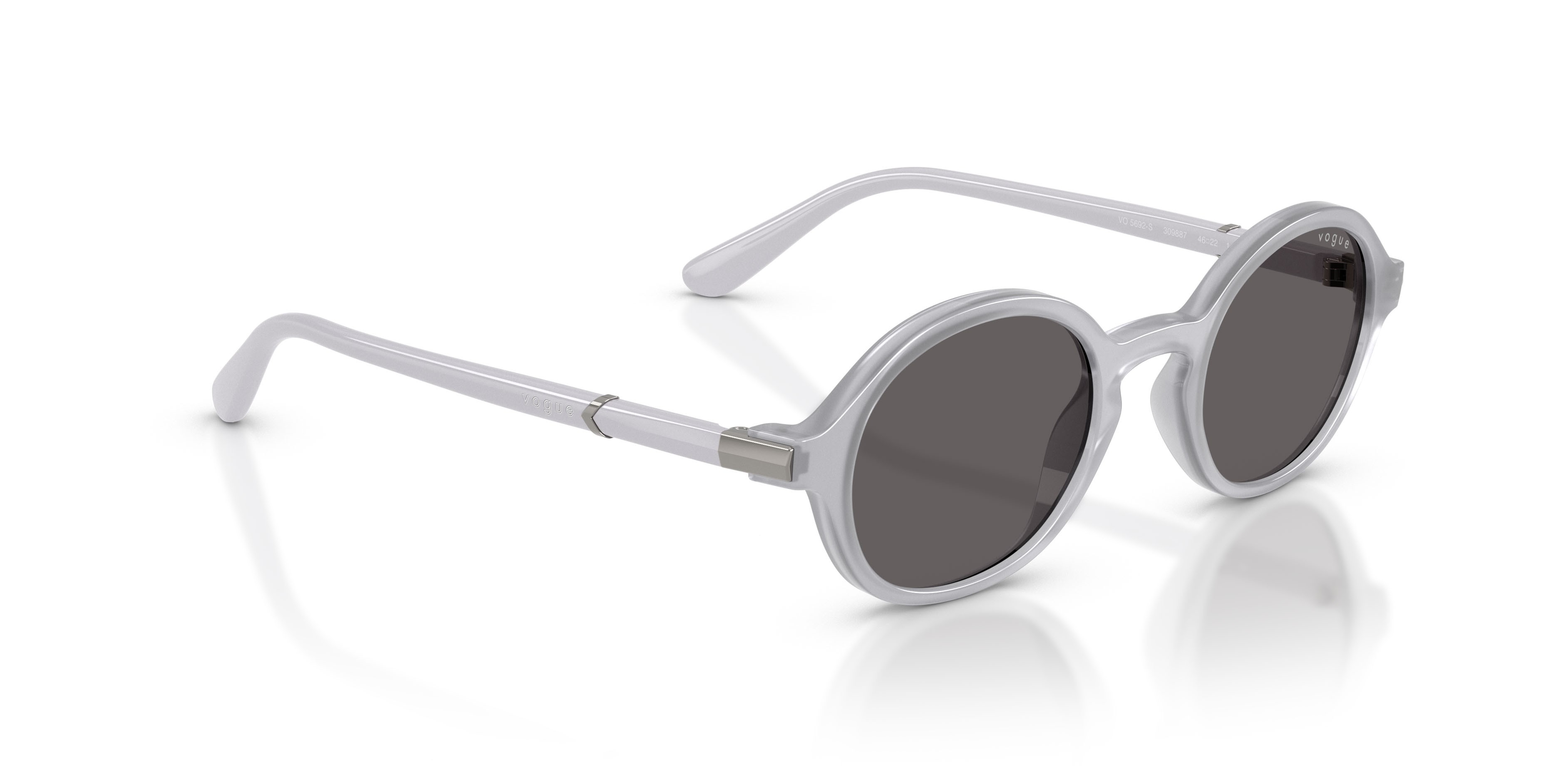Occhiali da sole Vogue VO 5692S (309887) colore grigio opale forma rotondo lenti nero/grigio fumo