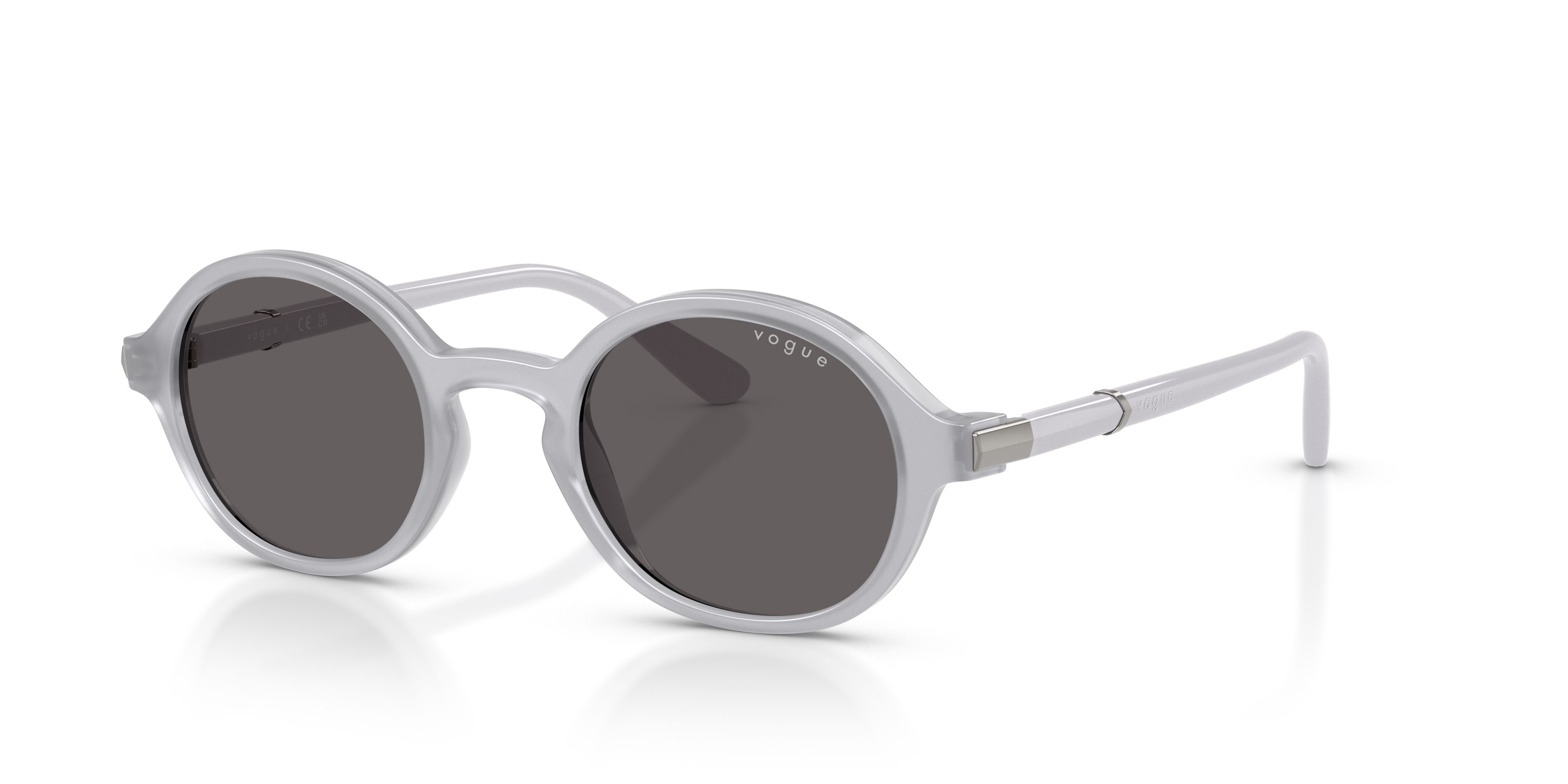 Occhiali da sole Vogue VO 5692S (309887) colore grigio opale forma rotondo lenti nero/grigio fumo