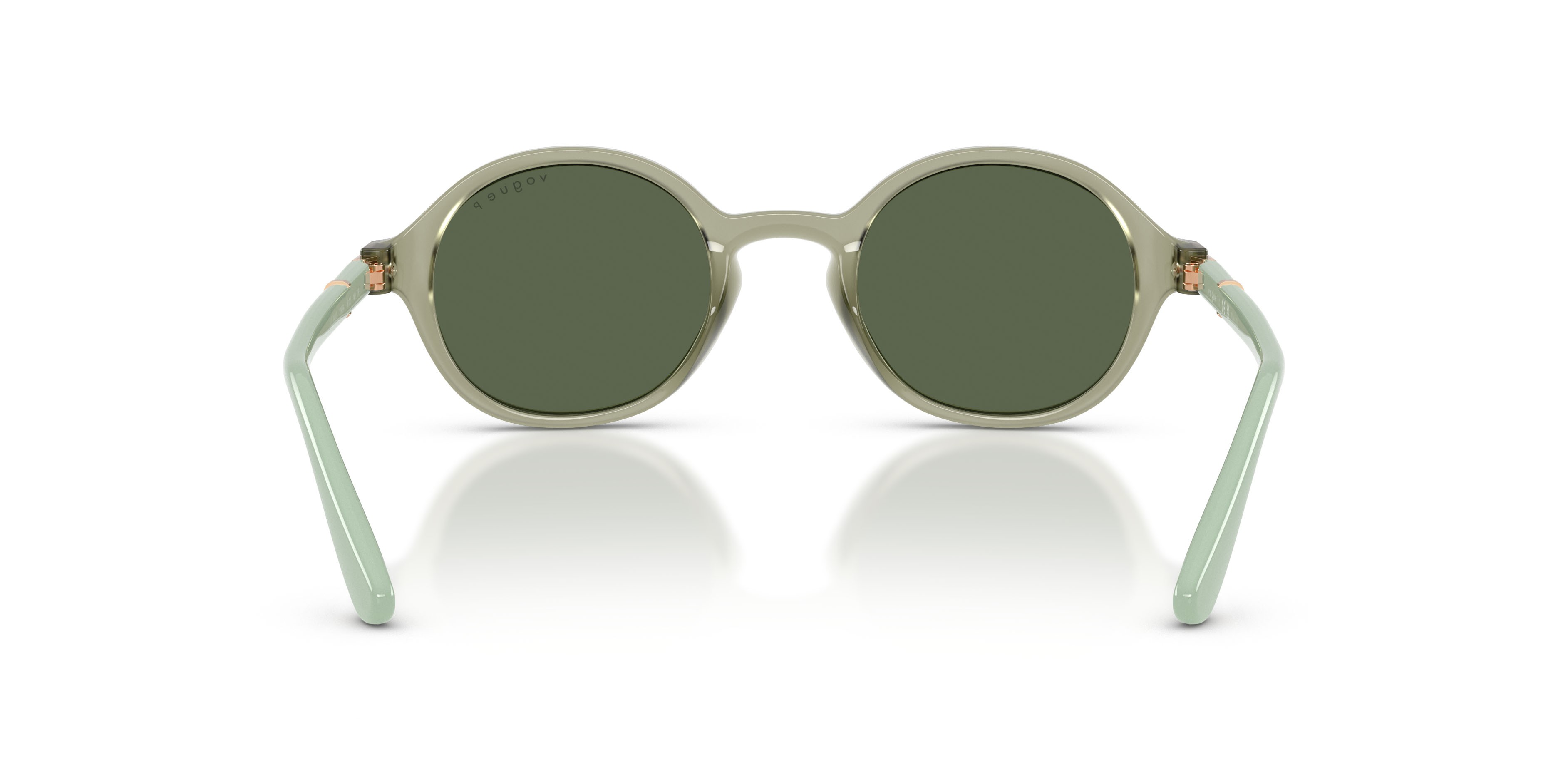 Sunglasses Vogue VO 5692S (32959A) color verde opale shape round lenses polar verde scuro