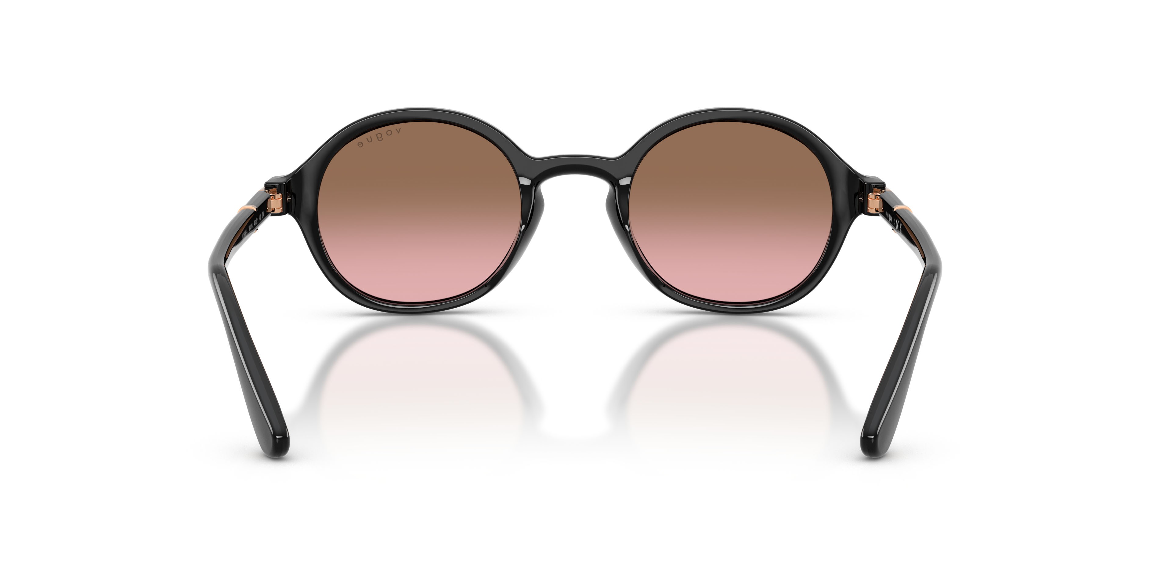 Sunglasses Vogue VO 5692S (W44/14) color nero shape round lenses rosa sfumato marrone