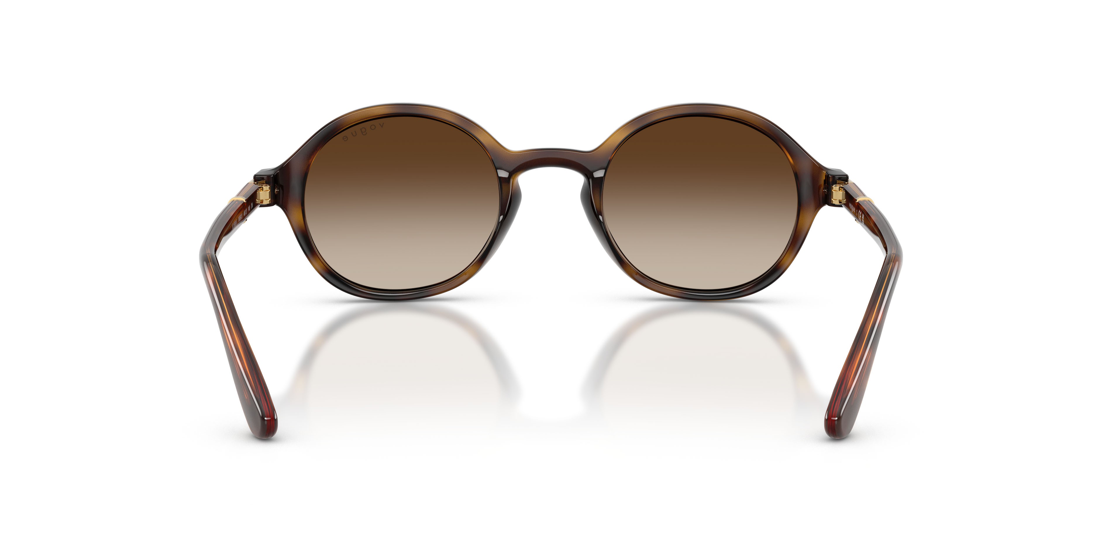 Occhiali da sole Vogue VO 5692S (W65613) colore havana scuro forma rotondo lenti marrone sfumato