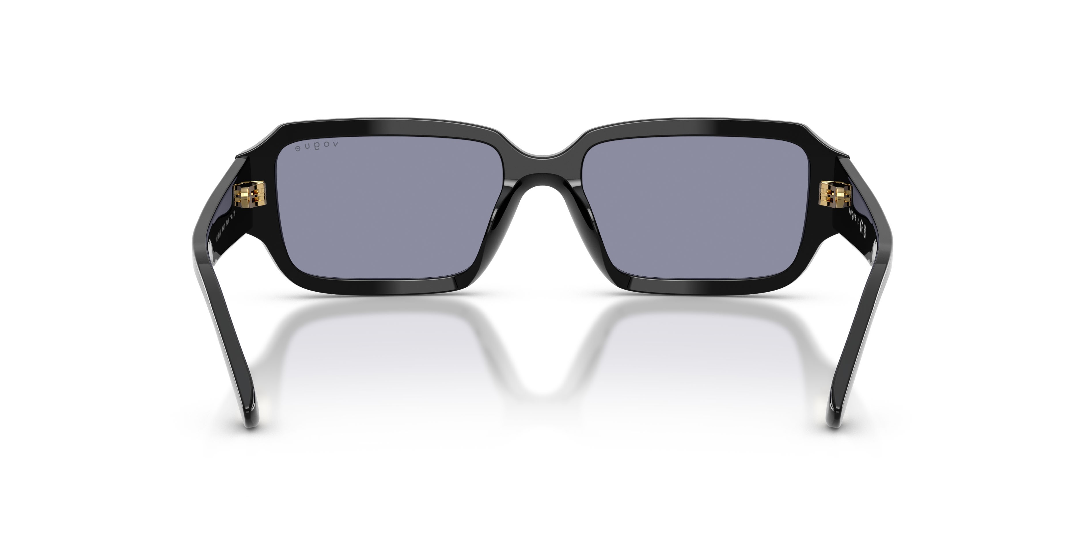 Sunglasses Vogue VO 5693SU (W44/1) color nero shape rectangle lenses grigio lavanda