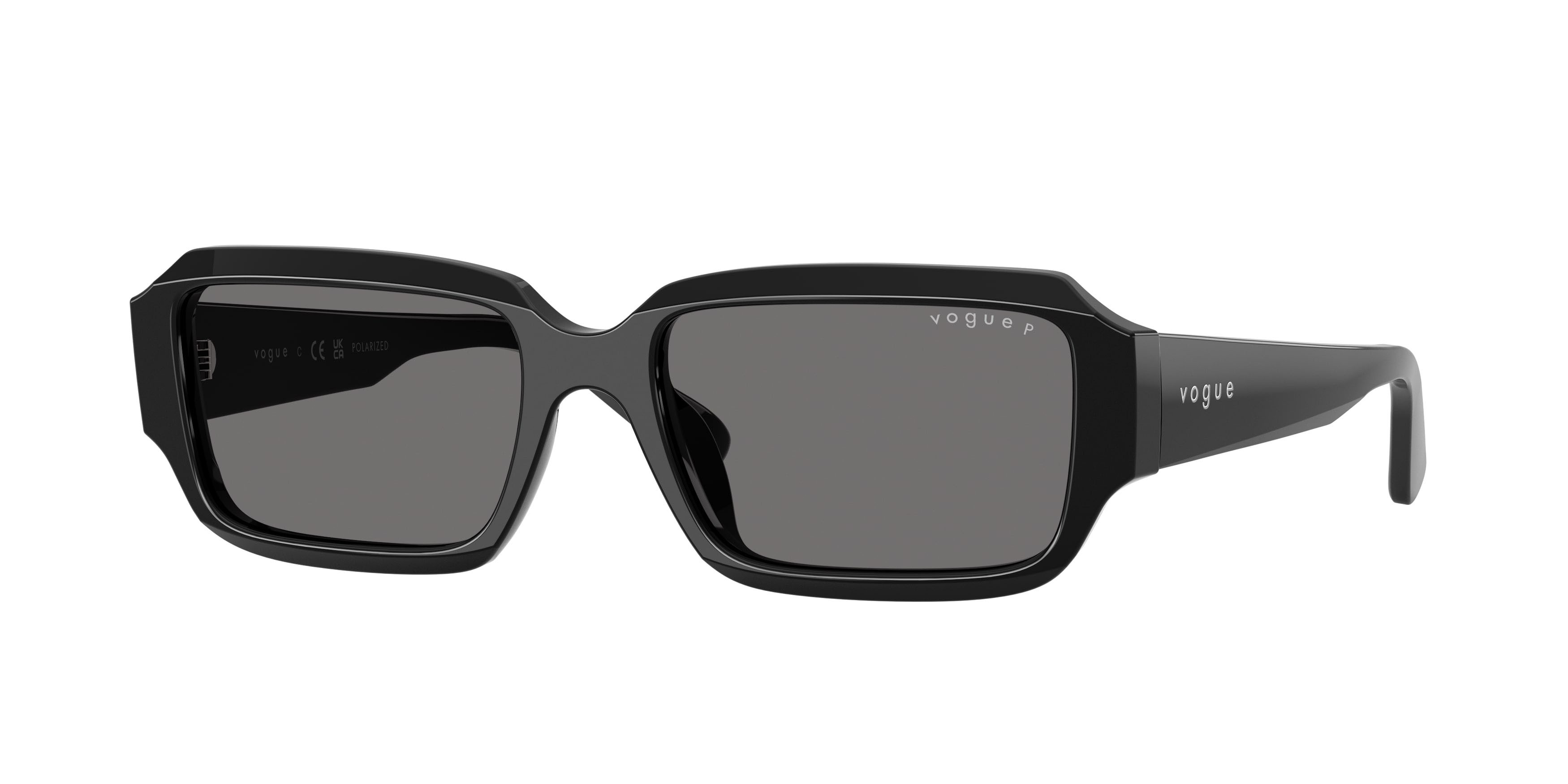 Occhiali da sole Vogue VO 5693SU (W44/81) colore nero forma rettangolare lenti polar grigio scuro
