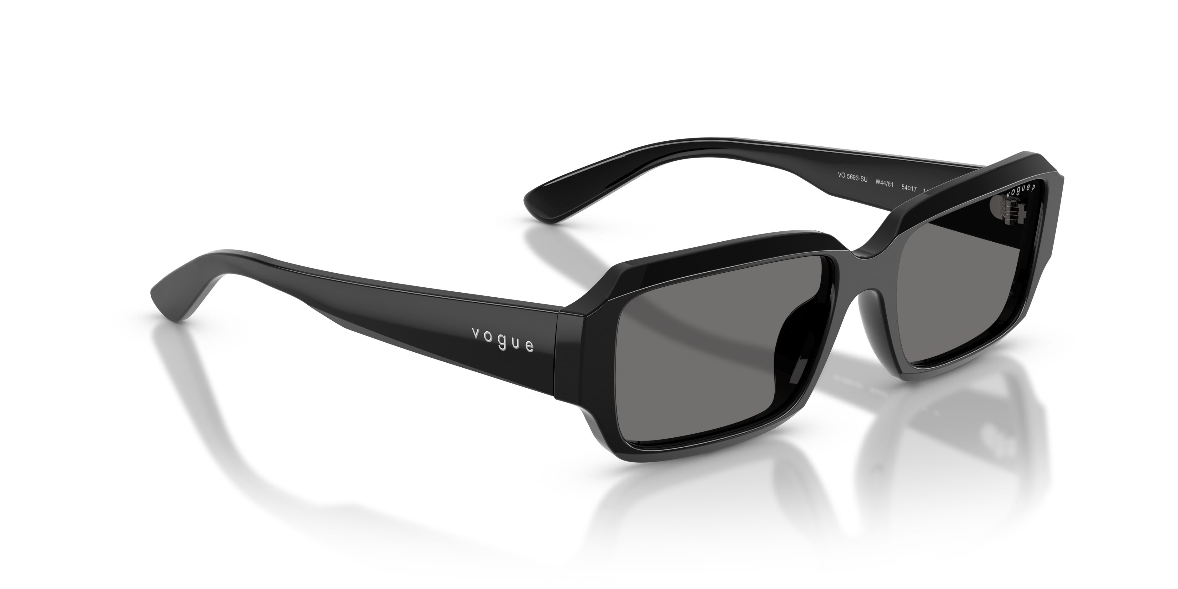 Occhiali da sole Vogue VO 5693SU (W44/81) colore nero forma rettangolare lenti polar grigio scuro