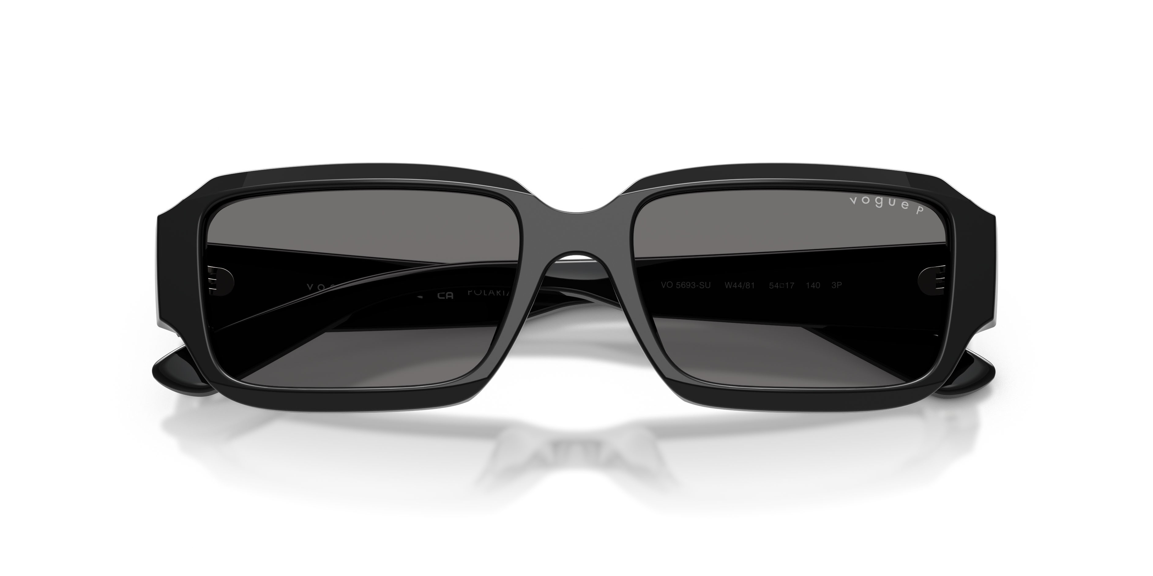 Occhiali da sole Vogue VO 5693SU (W44/81) colore nero forma rettangolare lenti polar grigio scuro