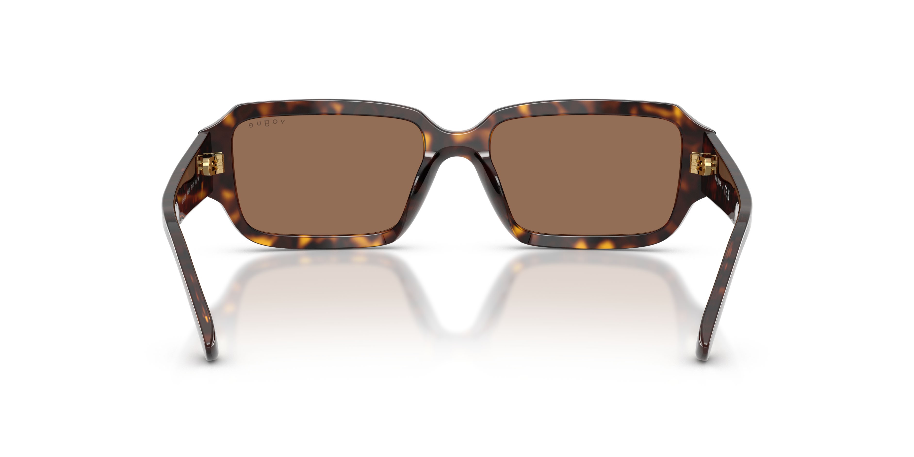 Occhiali da sole Vogue VO 5693SU (W65673) colore havana scuro forma rettangolare lenti marrone scuro