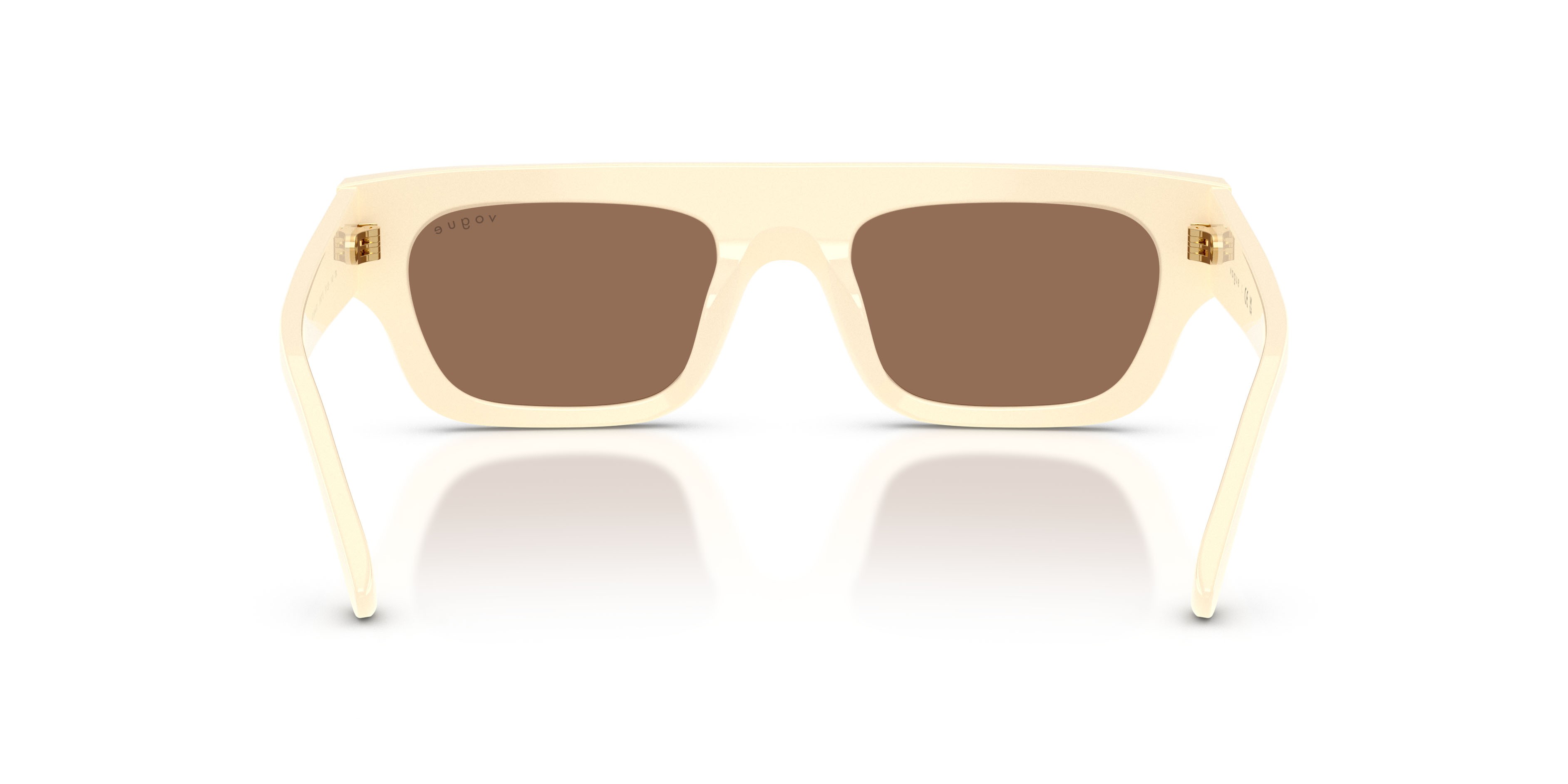 Occhiali da sole Vogue VO 5694SU (316773) colore full ivory forma rettangolare lenti marrone scuro