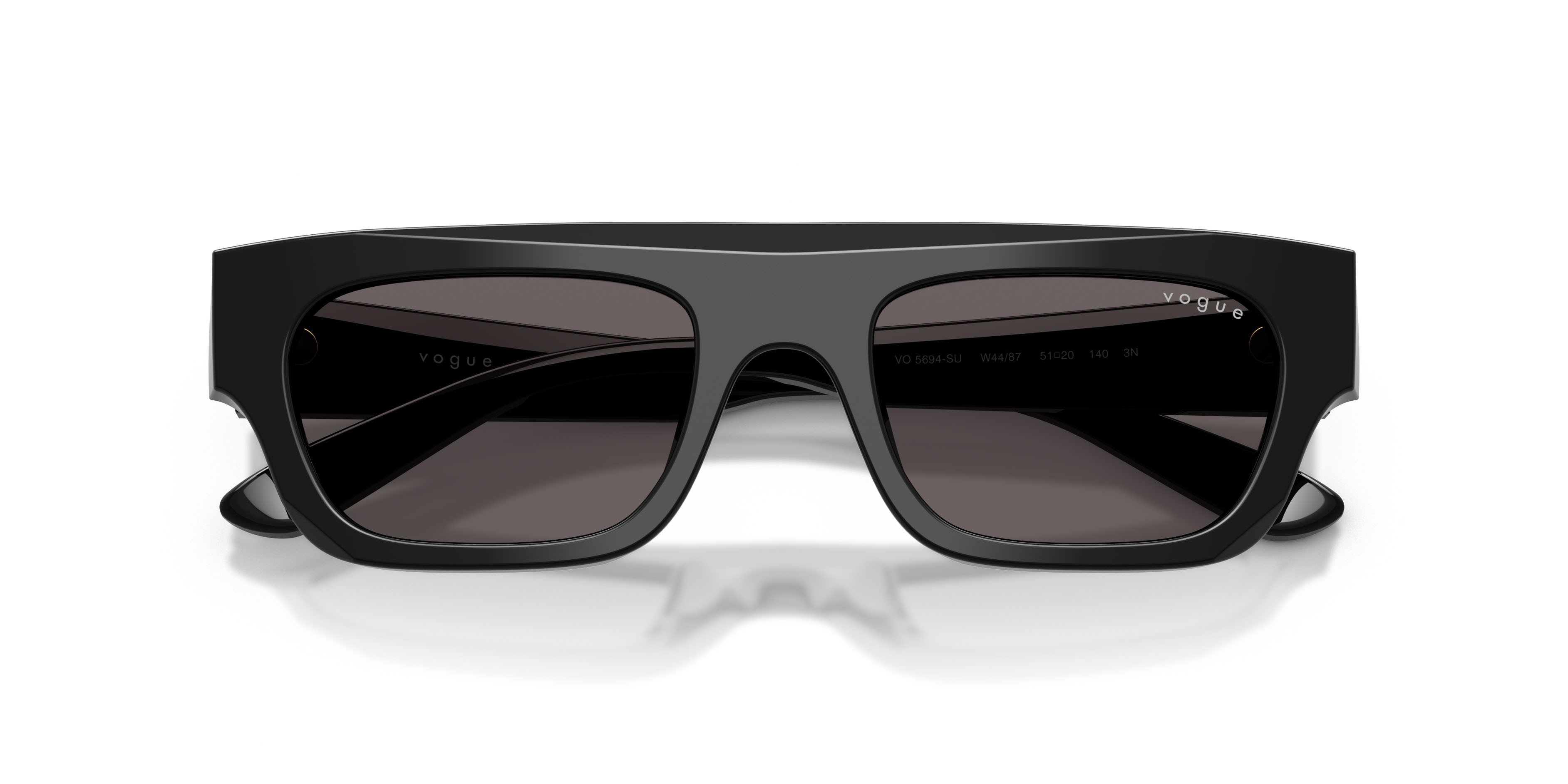 Sunglasses Vogue VO 5694SU (W44/87) color nero shape rectangle lenses nero/grigio fumo