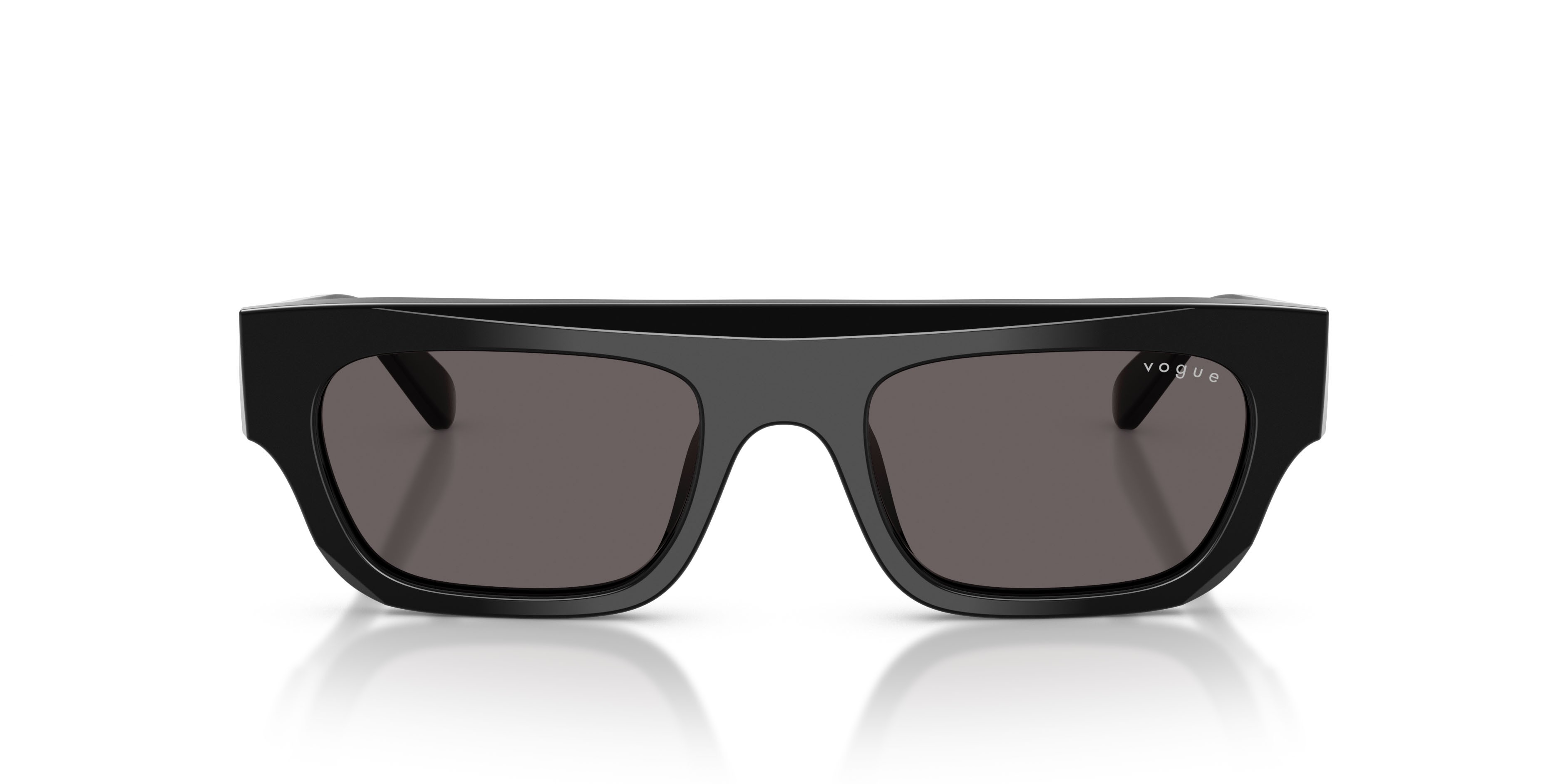 Sunglasses Vogue VO 5694SU (W44/87) color nero shape rectangle lenses nero/grigio fumo
