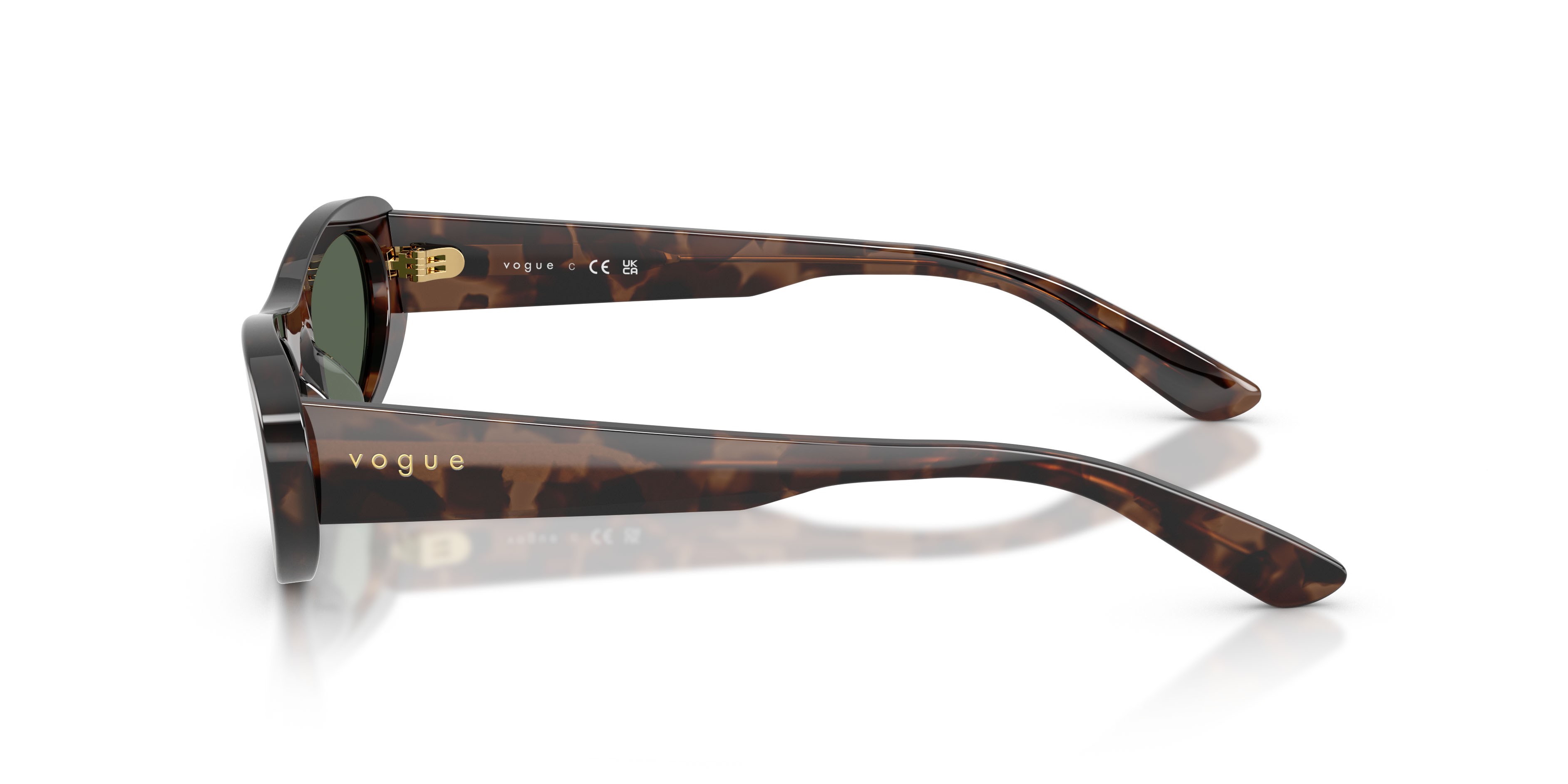 Sunglasses Vogue VO 5695SU (327971) color milky brown havana shape oval lenses verde scuro
