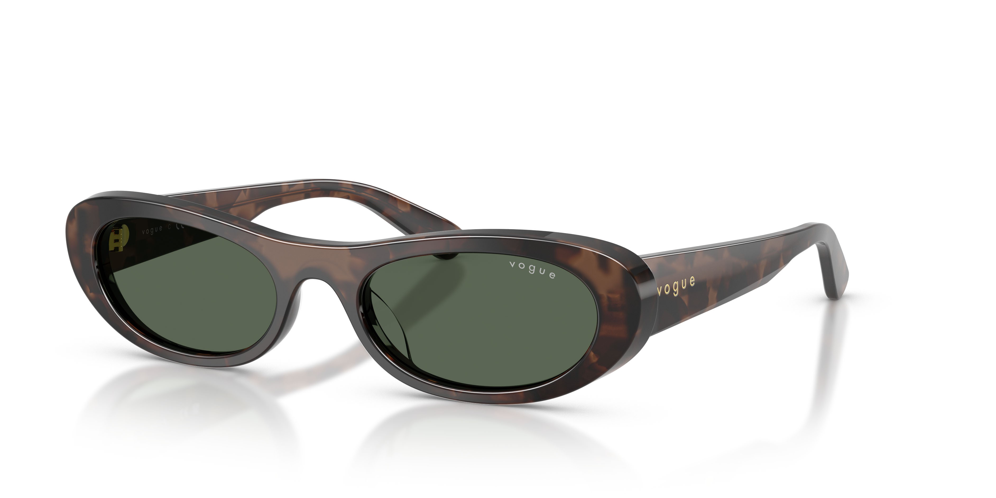 Sunglasses Vogue VO 5695SU (327971) color milky brown havana shape oval lenses verde scuro