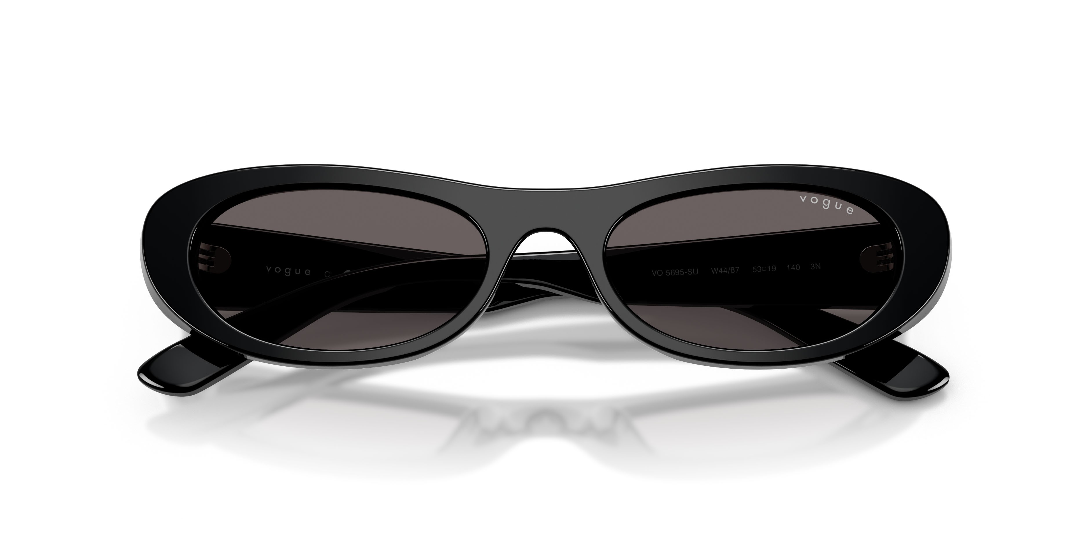 Sunglasses Vogue VO 5695SU (W44/87) color nero shape oval lenses nero/grigio fumo