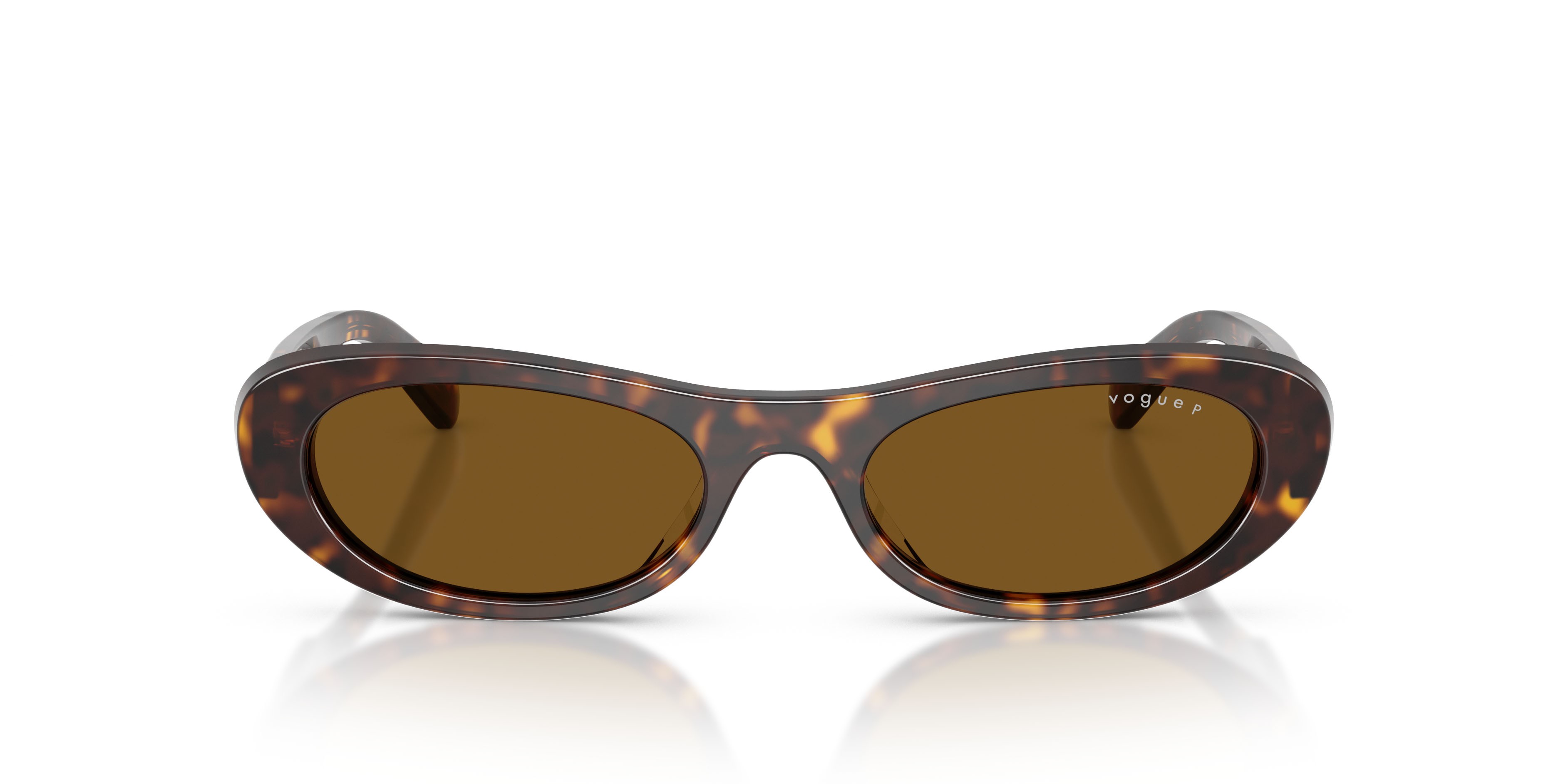 Sunglasses Vogue VO 5695SU (W65683) color havana scuro shape oval lenses polar marrone scuro