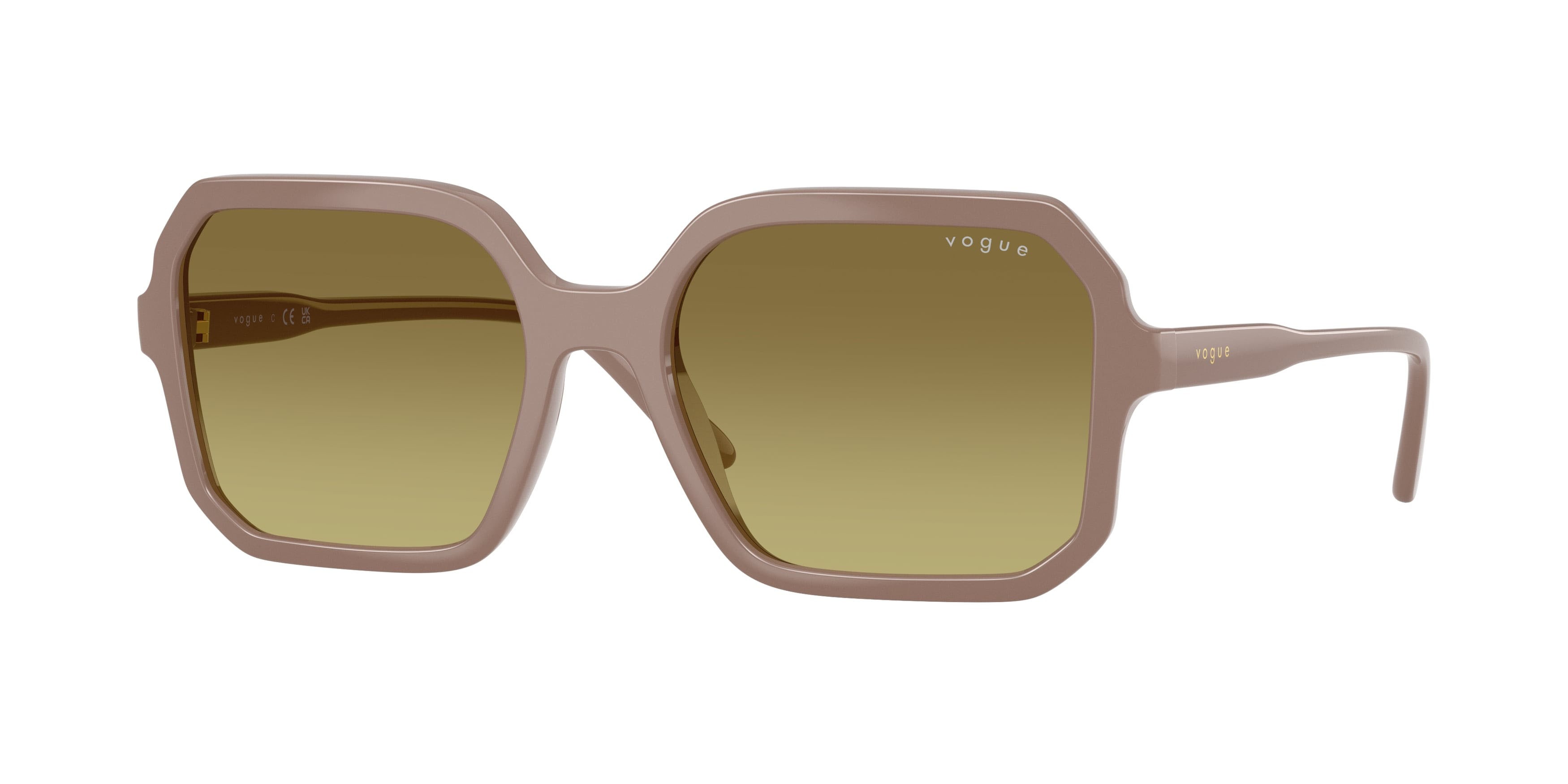 Sunglasses Vogue VO 5696S (32722A) color grigio talpa shape square lenses verde sfumato verde