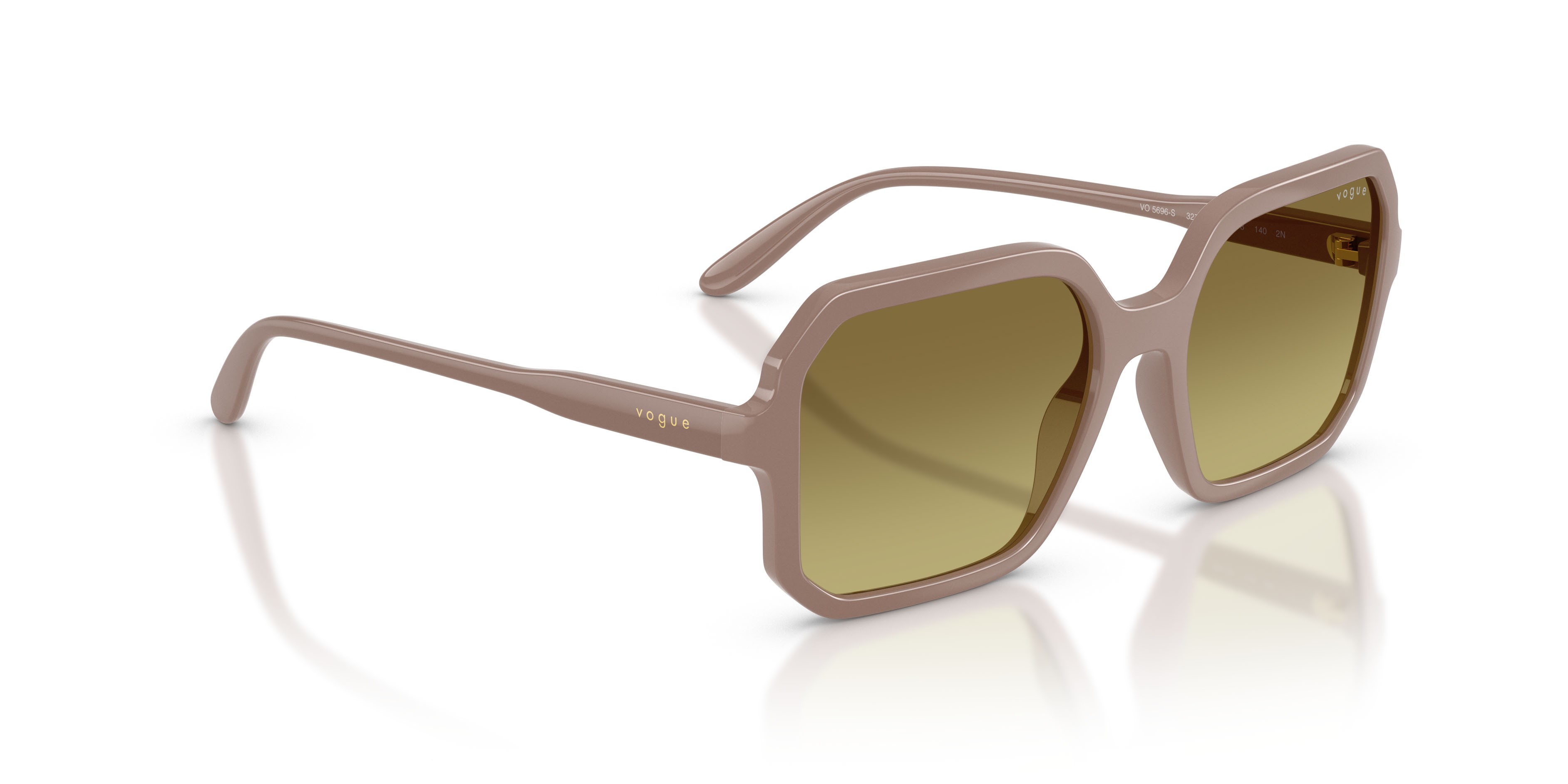 Sunglasses Vogue VO 5696S (32722A) color grigio talpa shape square lenses verde sfumato verde