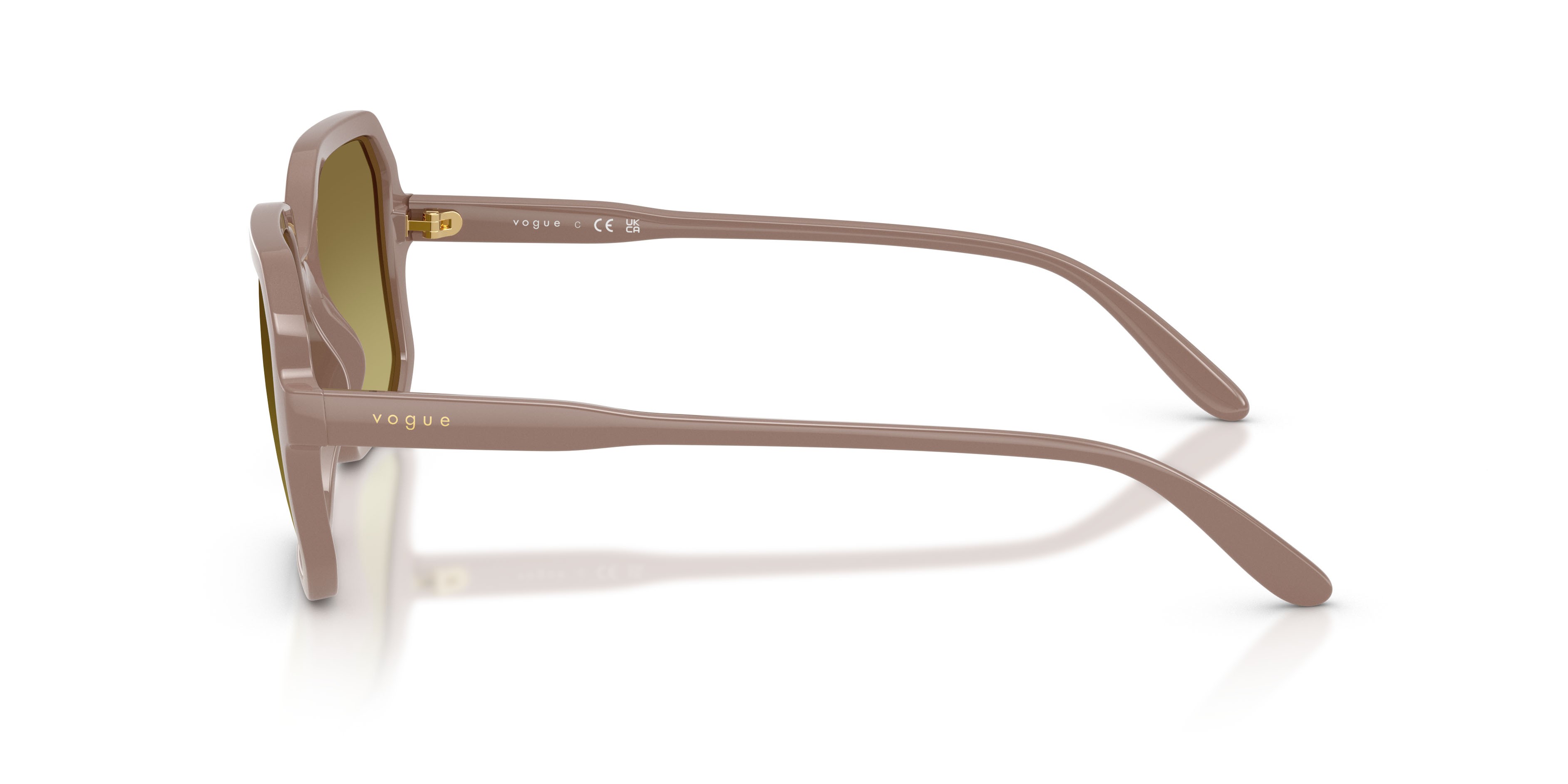 Sunglasses Vogue VO 5696S (32722A) color grigio talpa shape square lenses verde sfumato verde
