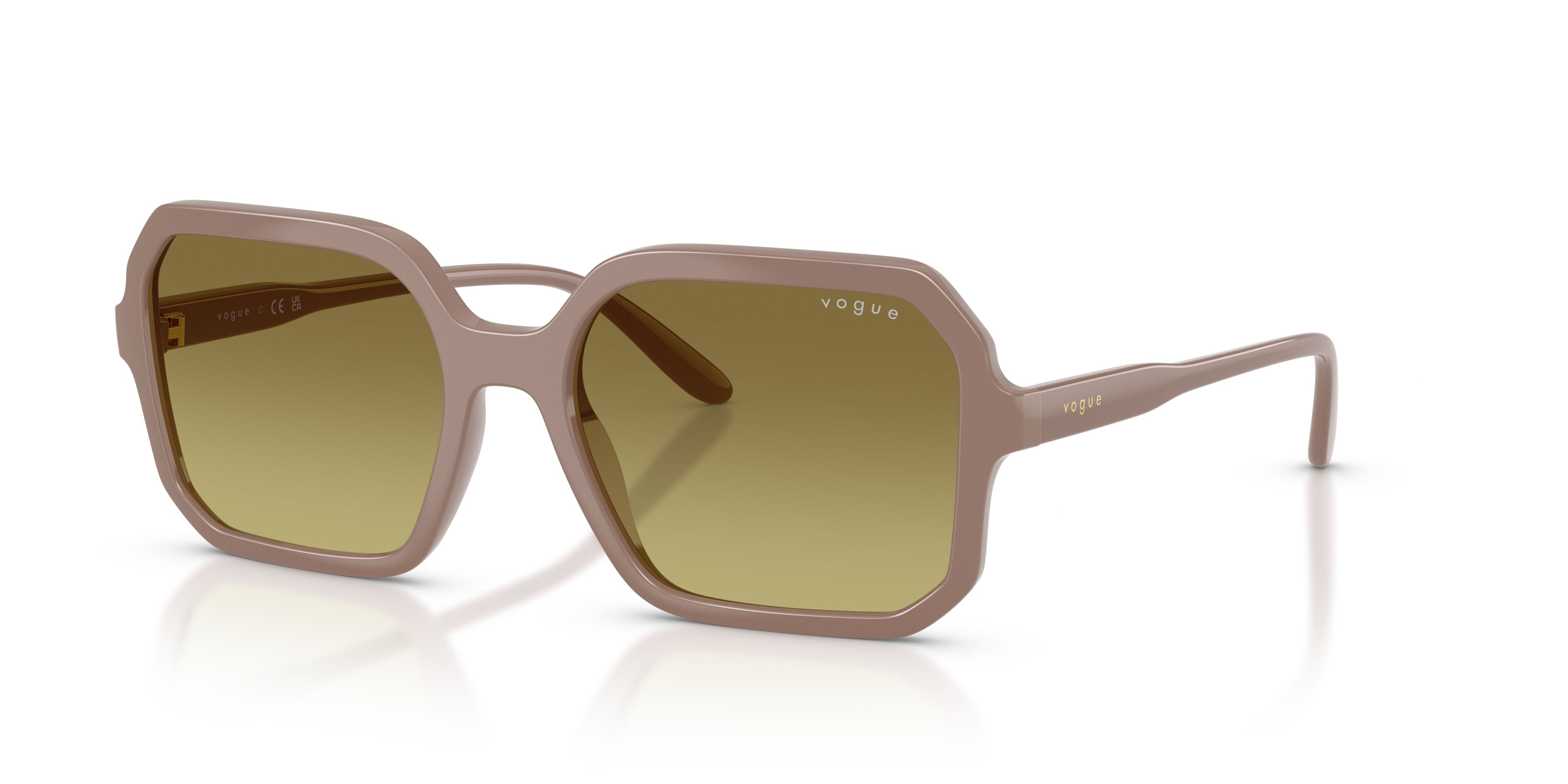 Sunglasses Vogue VO 5696S (32722A) color grigio talpa shape square lenses verde sfumato verde